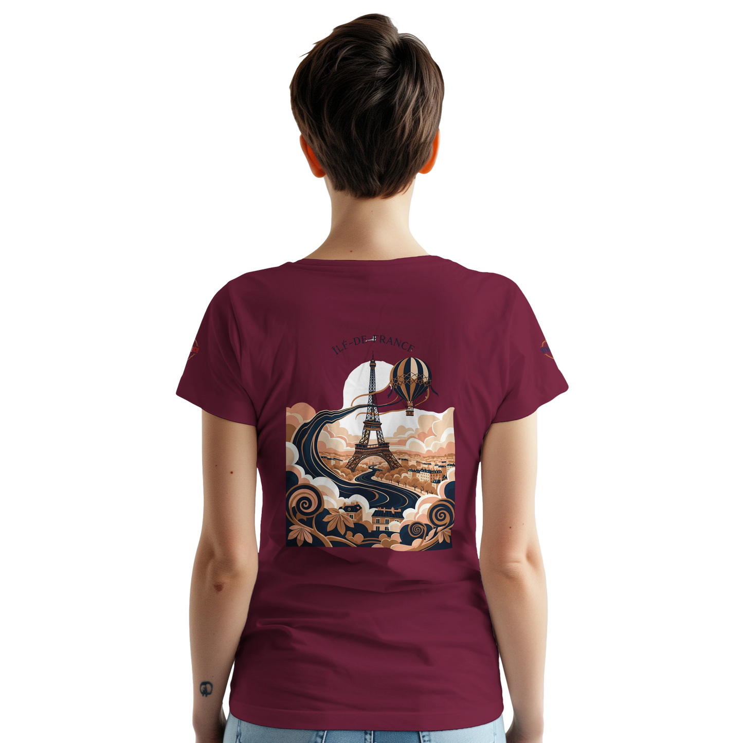 T-shirt Unisexe Île-de-France – Coton Épais à Coupe Classique