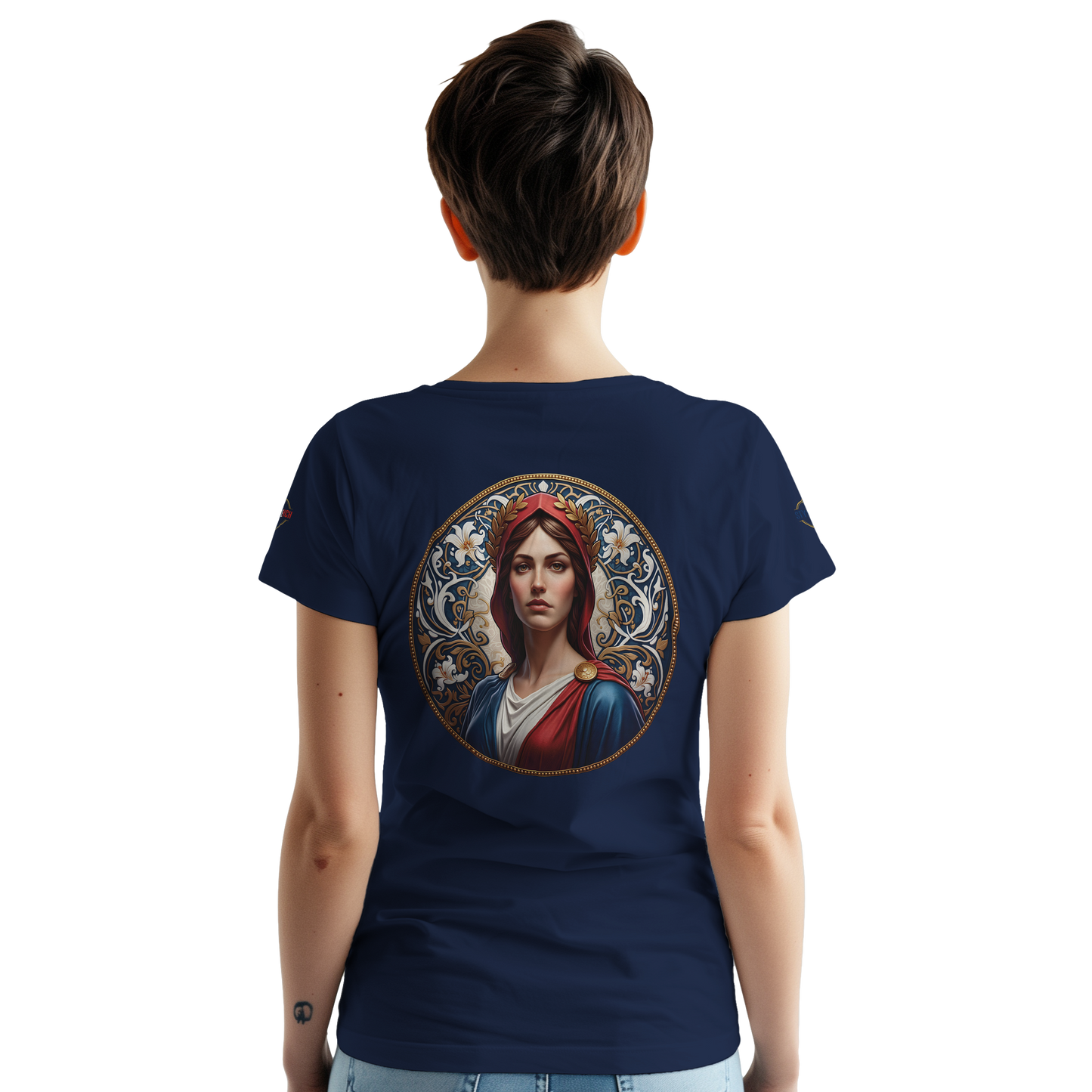 T-shirt Femme Marianne – Coton Épais Coupe Classique