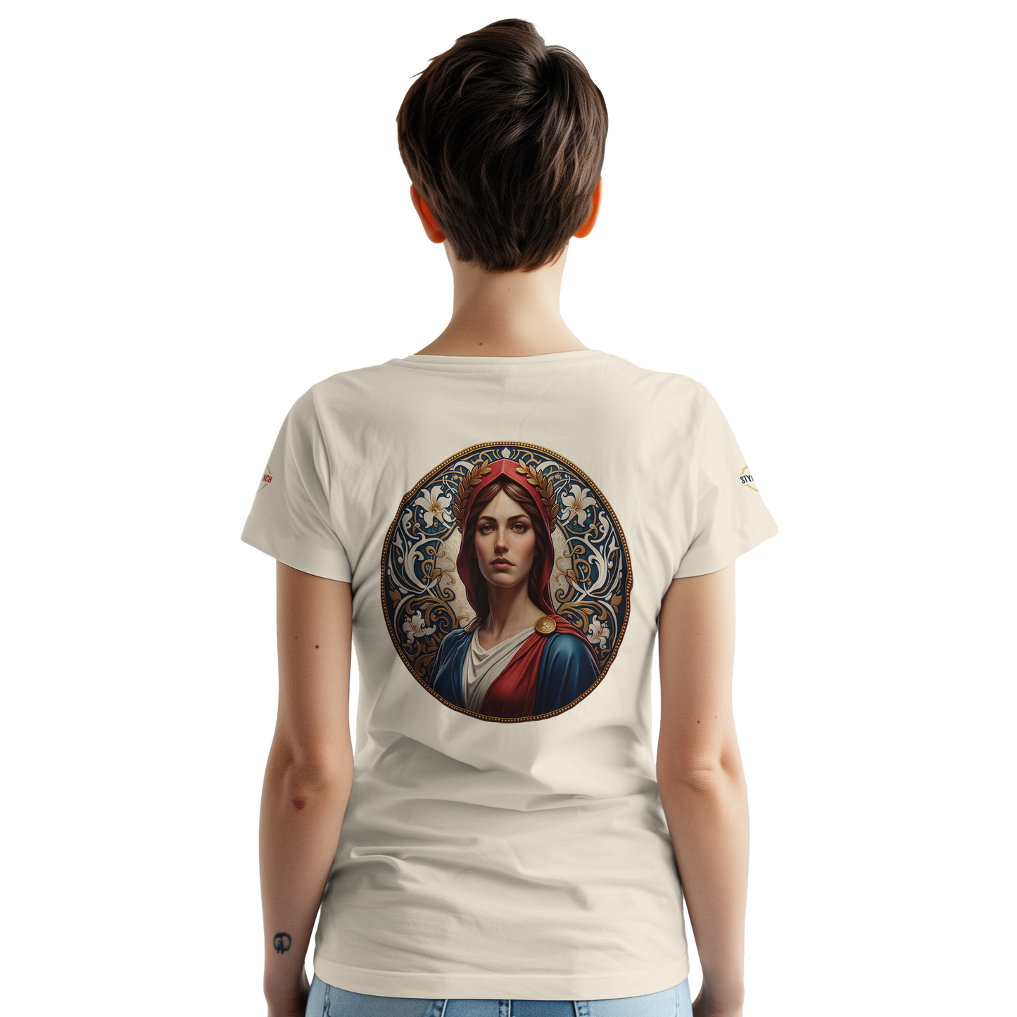 T-shirt Femme Marianne – Coton Épais Coupe Classique