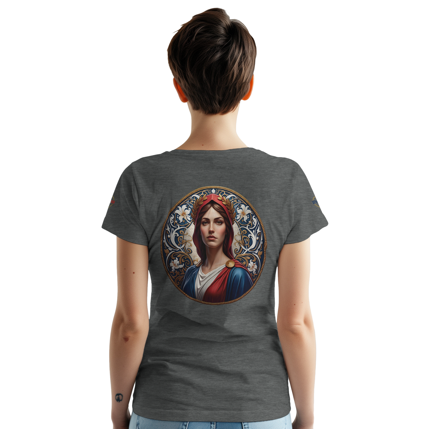 T-shirt Femme Marianne – Coton Épais Coupe Classique