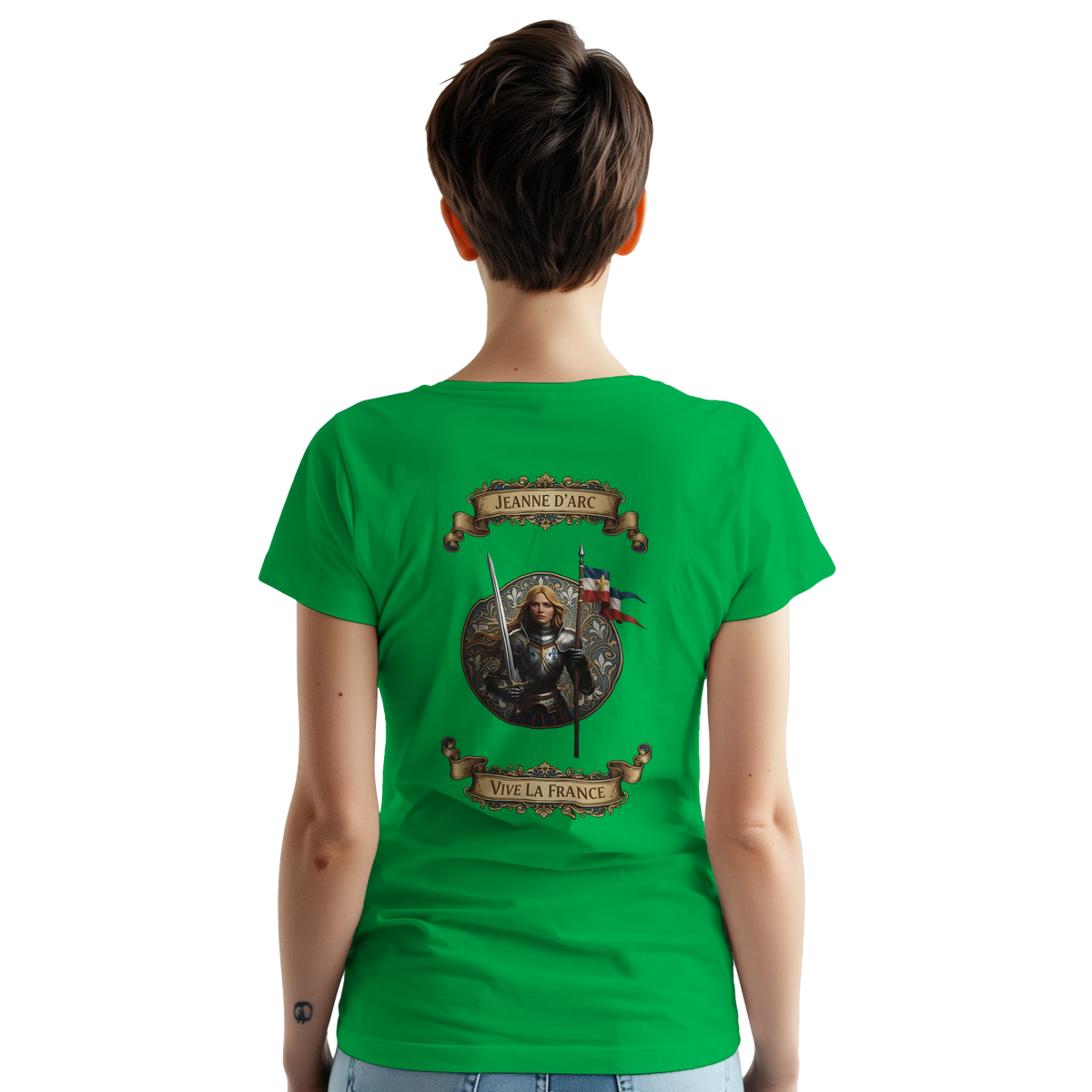 T-shirt Femme Jeanne d'Arc - Symbole Iconique en Coton Premium