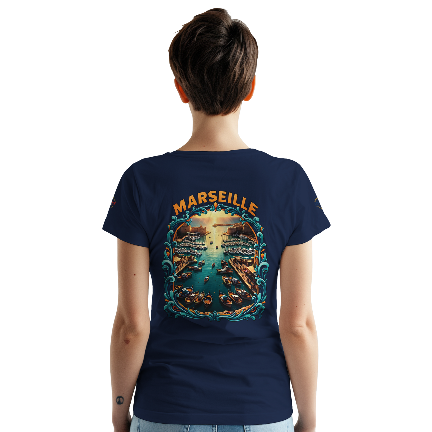 T-shirt Unisexe Marseille – Coton Épais à Coupe Classique