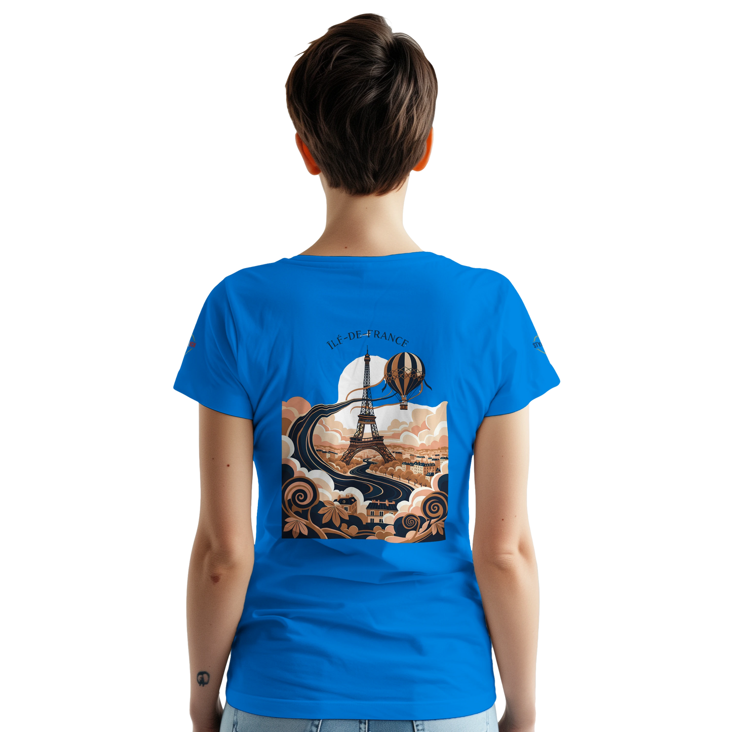 T-shirt Unisexe Île-de-France – Coton Épais à Coupe Classique