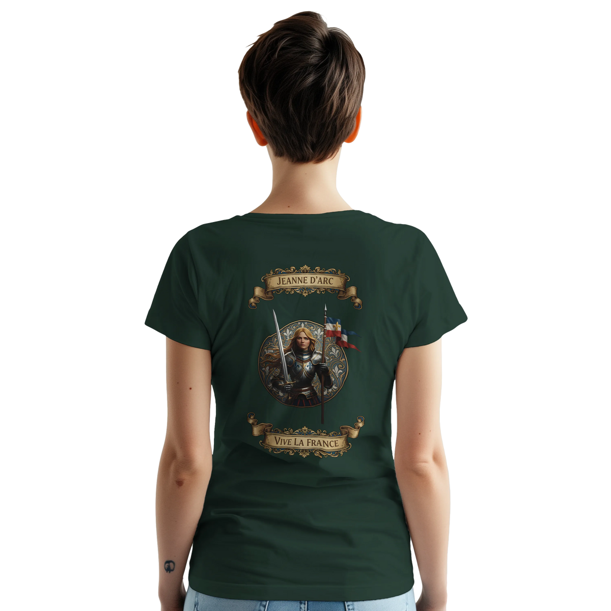 T-shirt Femme Jeanne d'Arc - Symbole Iconique en Coton Premium