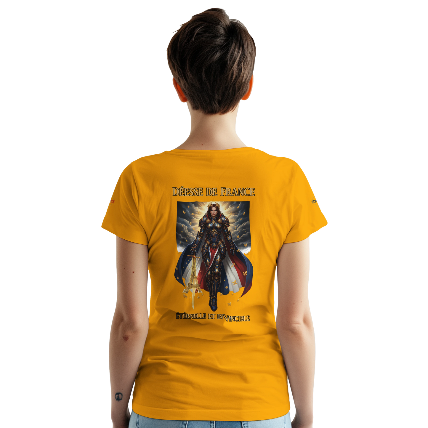 T-shirt Femme Déesse de France - Coton Épais à Coupe Classique