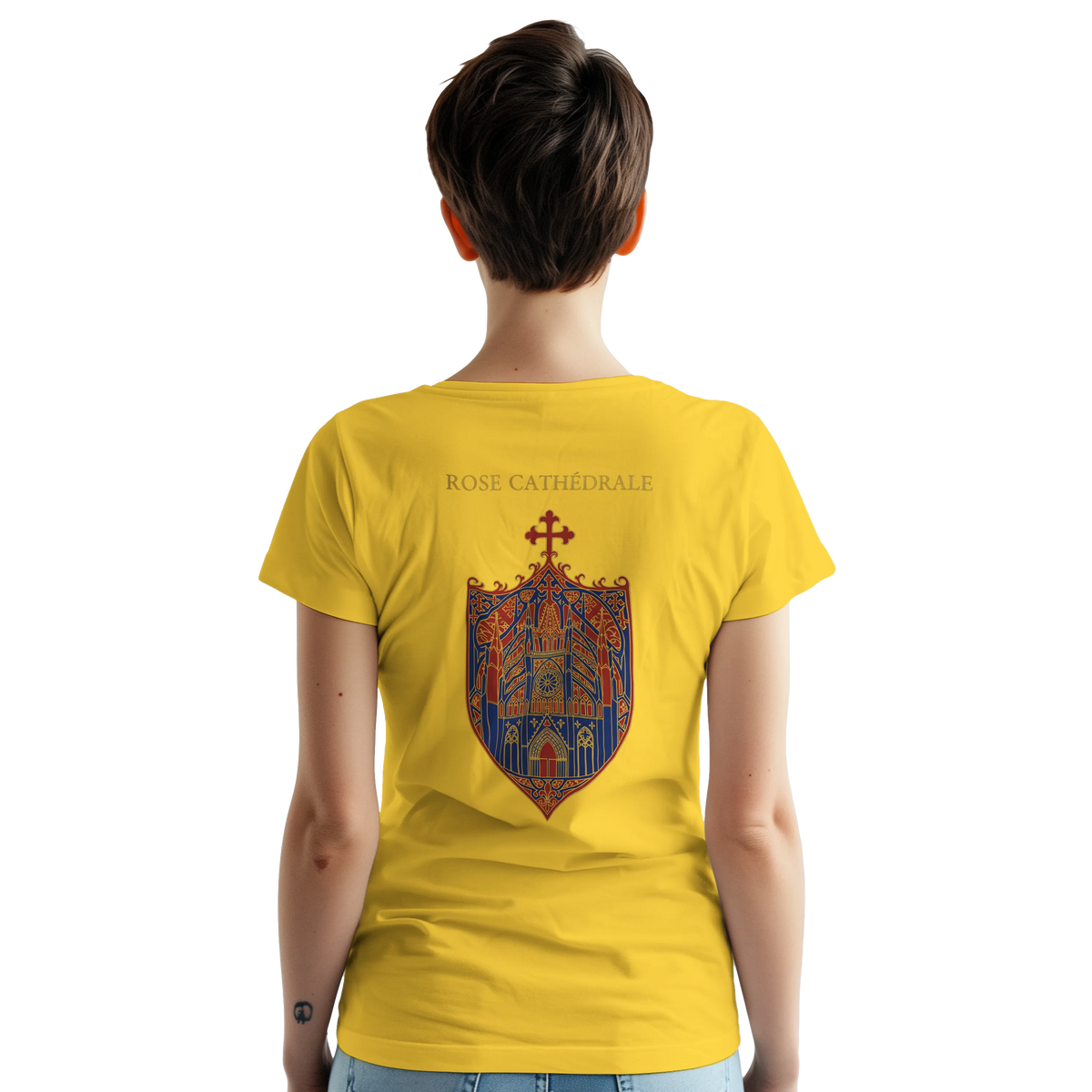 T-Shirt Femme Rose Cathédrale | Gildan 5000 Coton Épais
