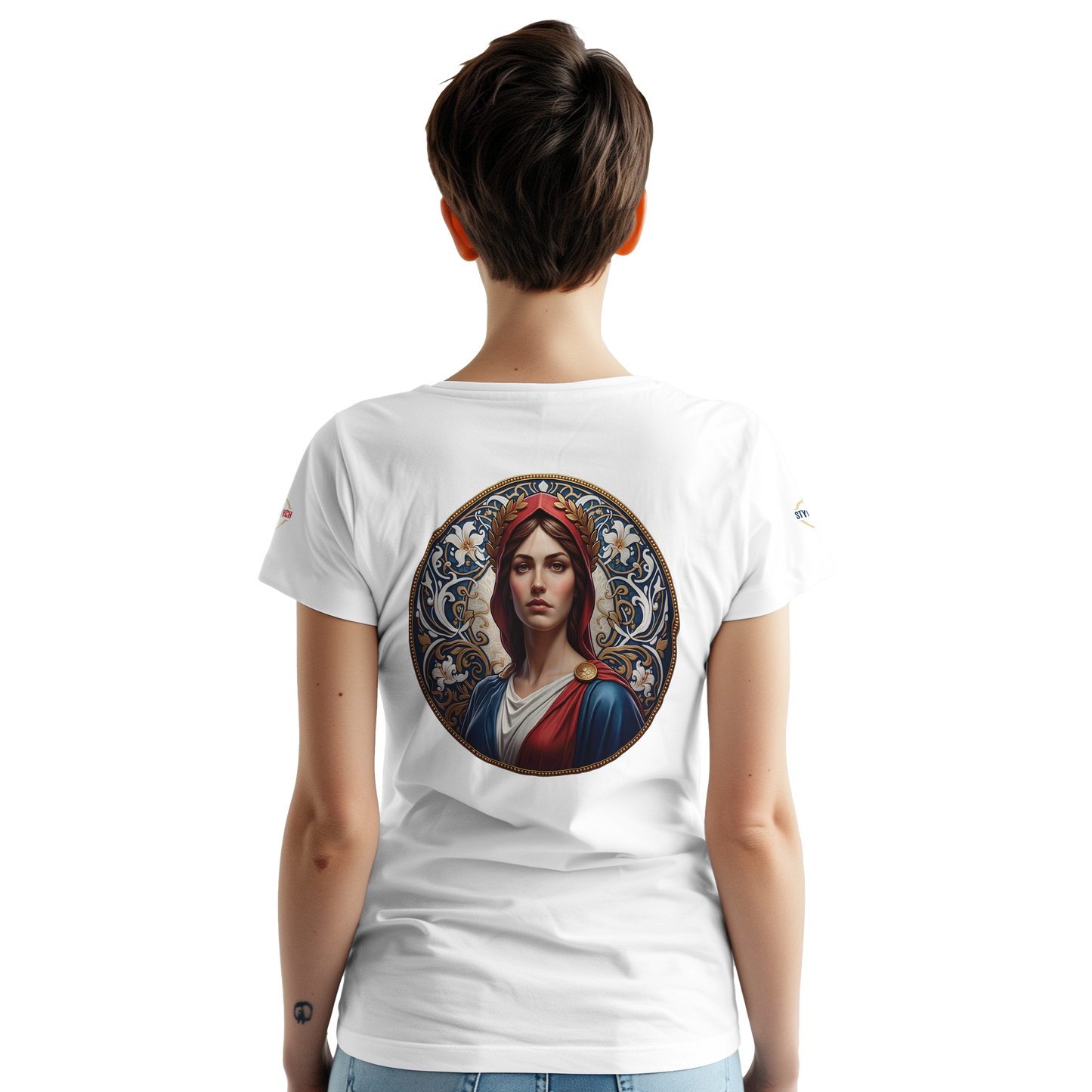 T-shirt Femme Marianne – Coton Épais Coupe Classique