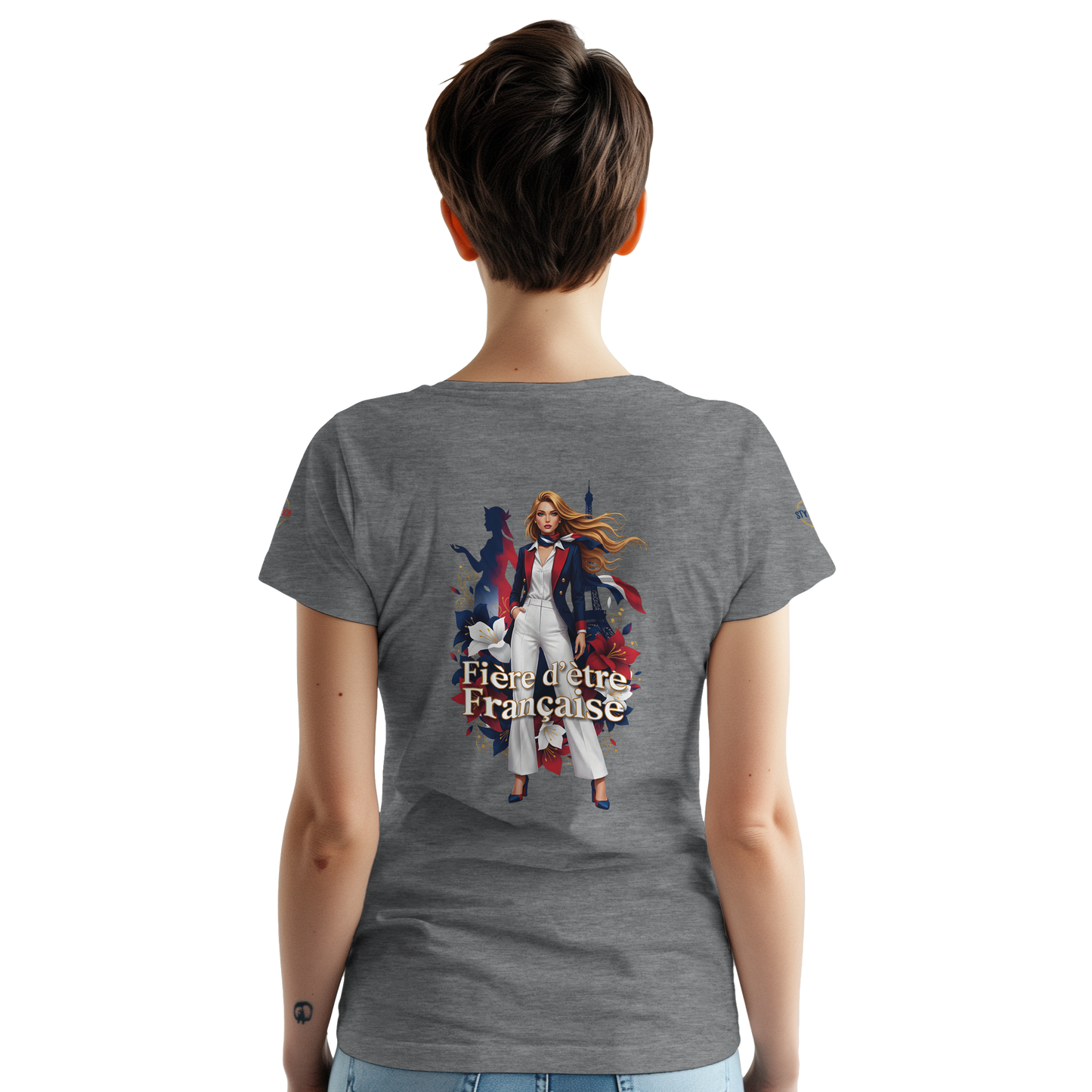 T-Shirt Femme Fière d'Être Française – Coton Premium