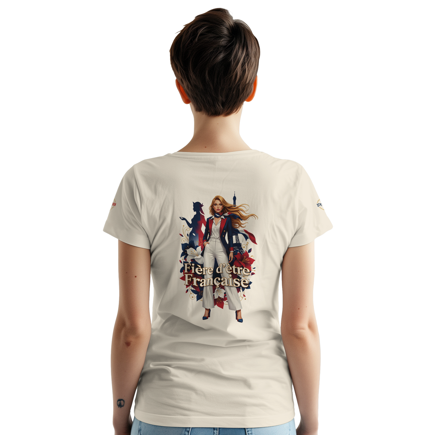 T-Shirt Femme Fière d'Être Française – Coton Premium