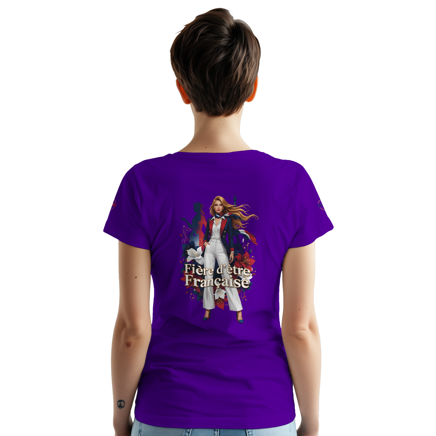 T-Shirt Femme Fière d'Être Française – Coton Premium