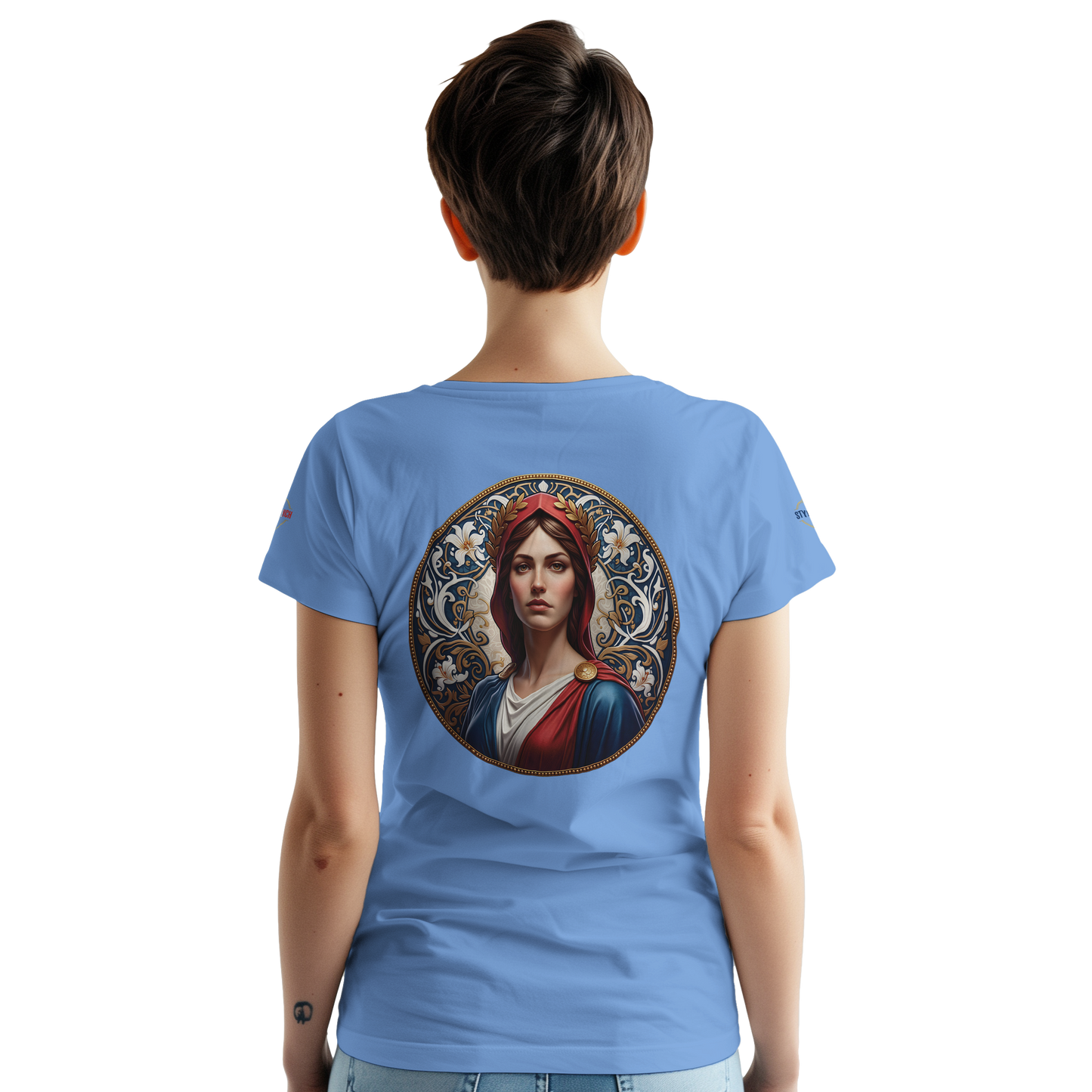 T-shirt Femme Marianne – Coton Épais Coupe Classique