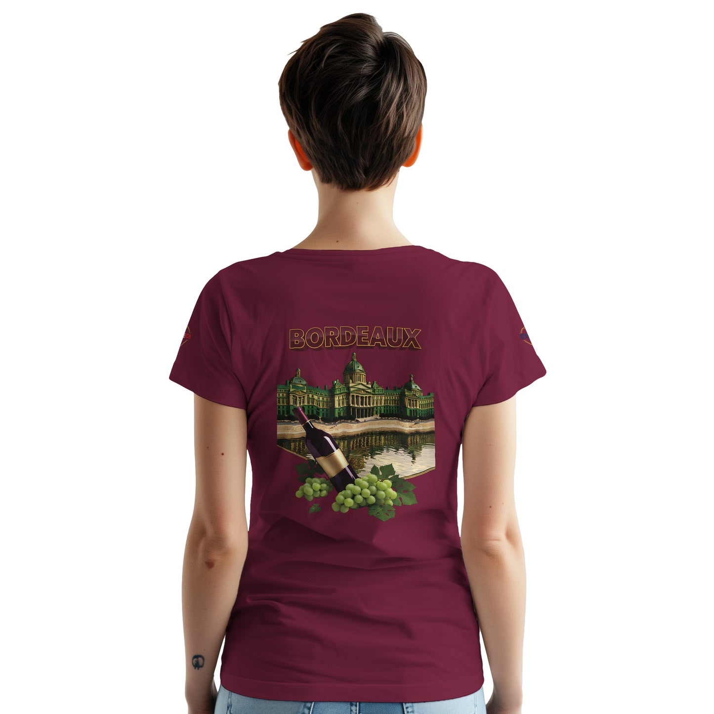 T-shirt Unisexe Bordeaux Ville de France – Coton Épais Premium