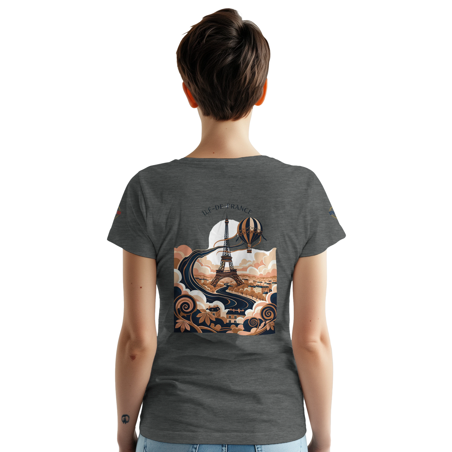 T-shirt Unisexe Île-de-France – Coton Épais à Coupe Classique