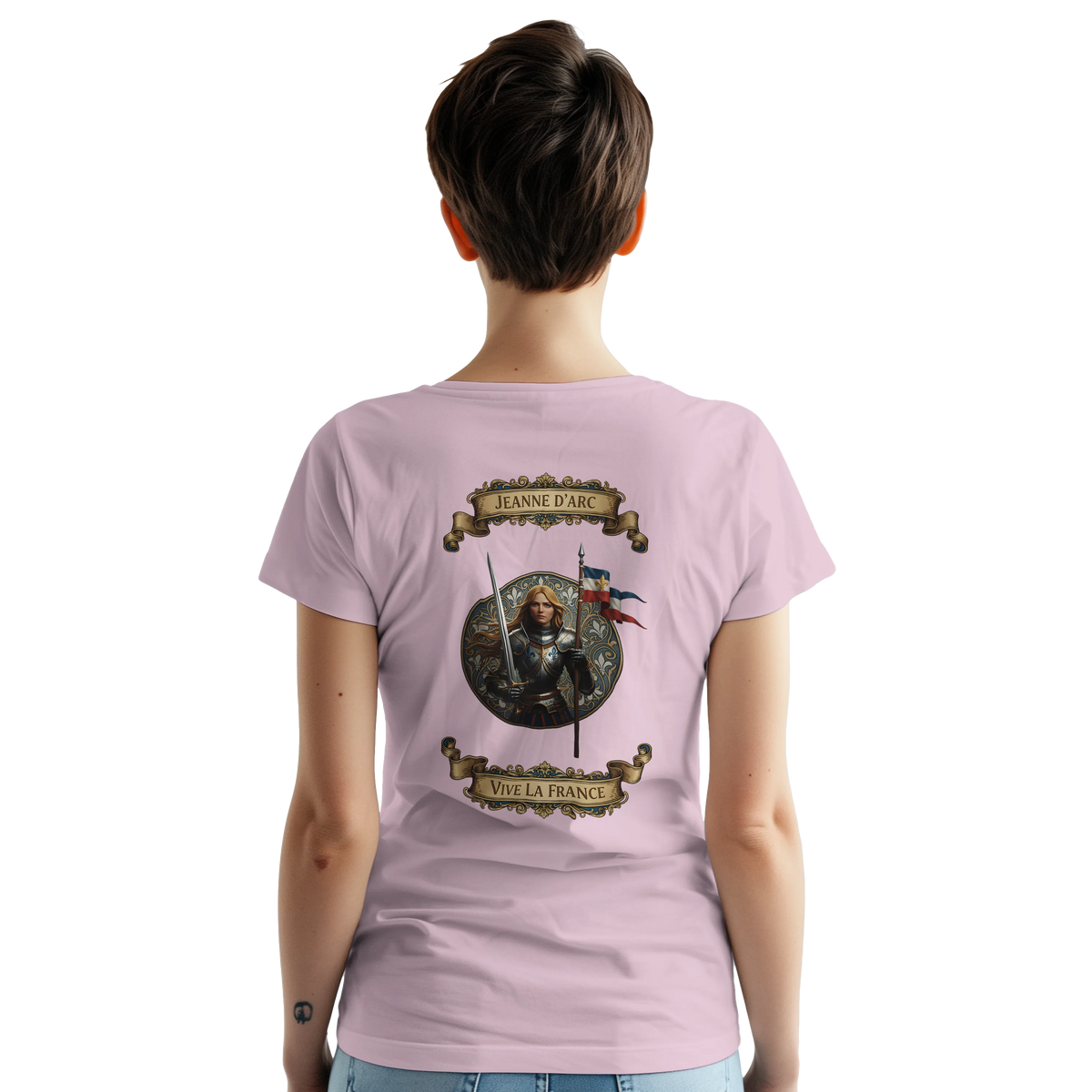 T-shirt Femme Jeanne d'Arc - Symbole Iconique en Coton Premium