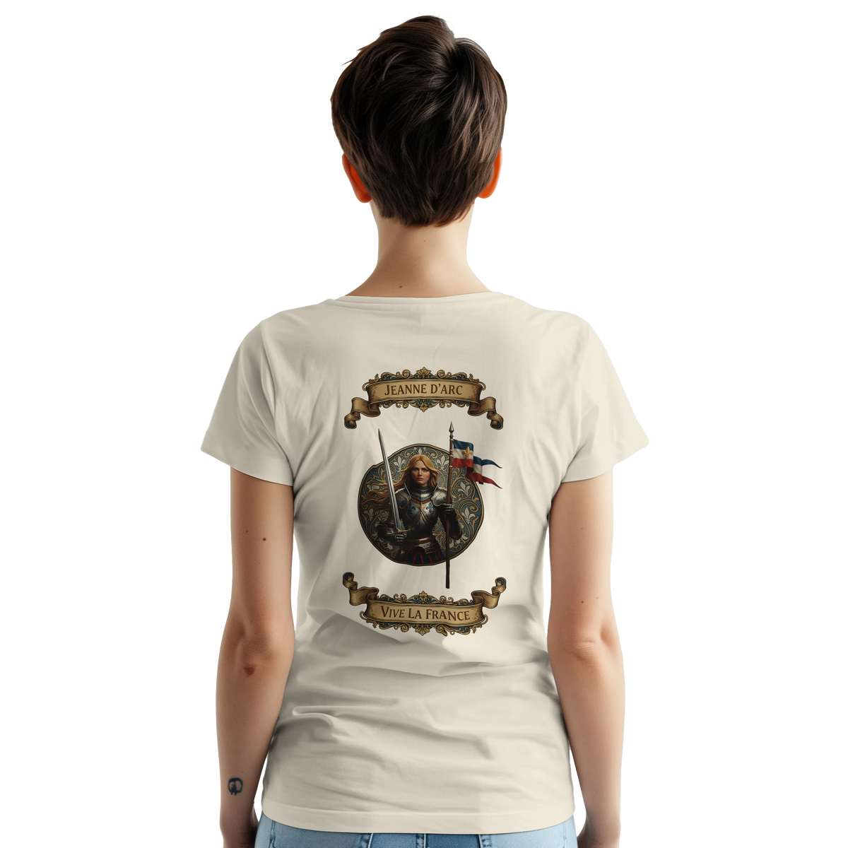 T-shirt Femme Jeanne d'Arc - Symbole Iconique en Coton Premium