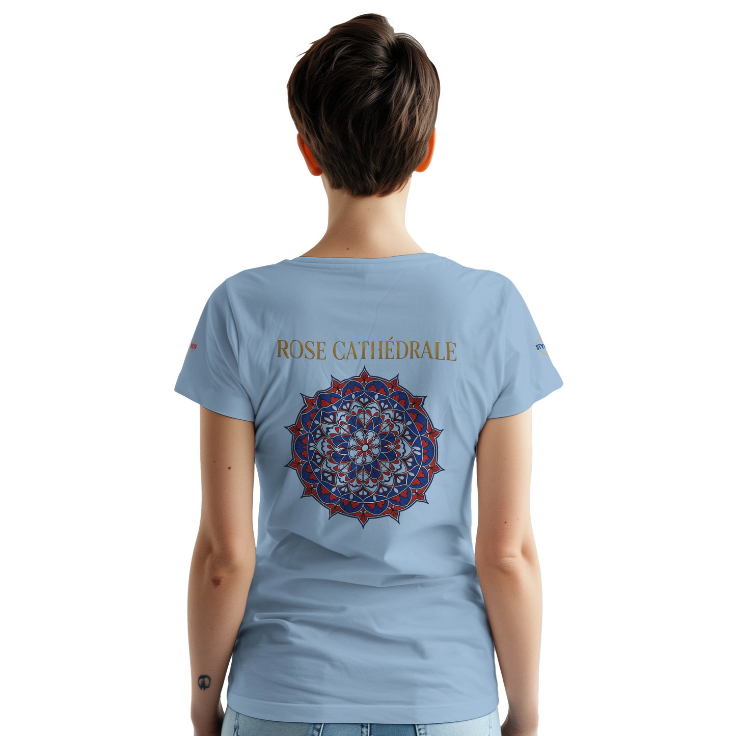 T-shirt Femme Rose Cathédrale – Coton Épais à Coupe Classique