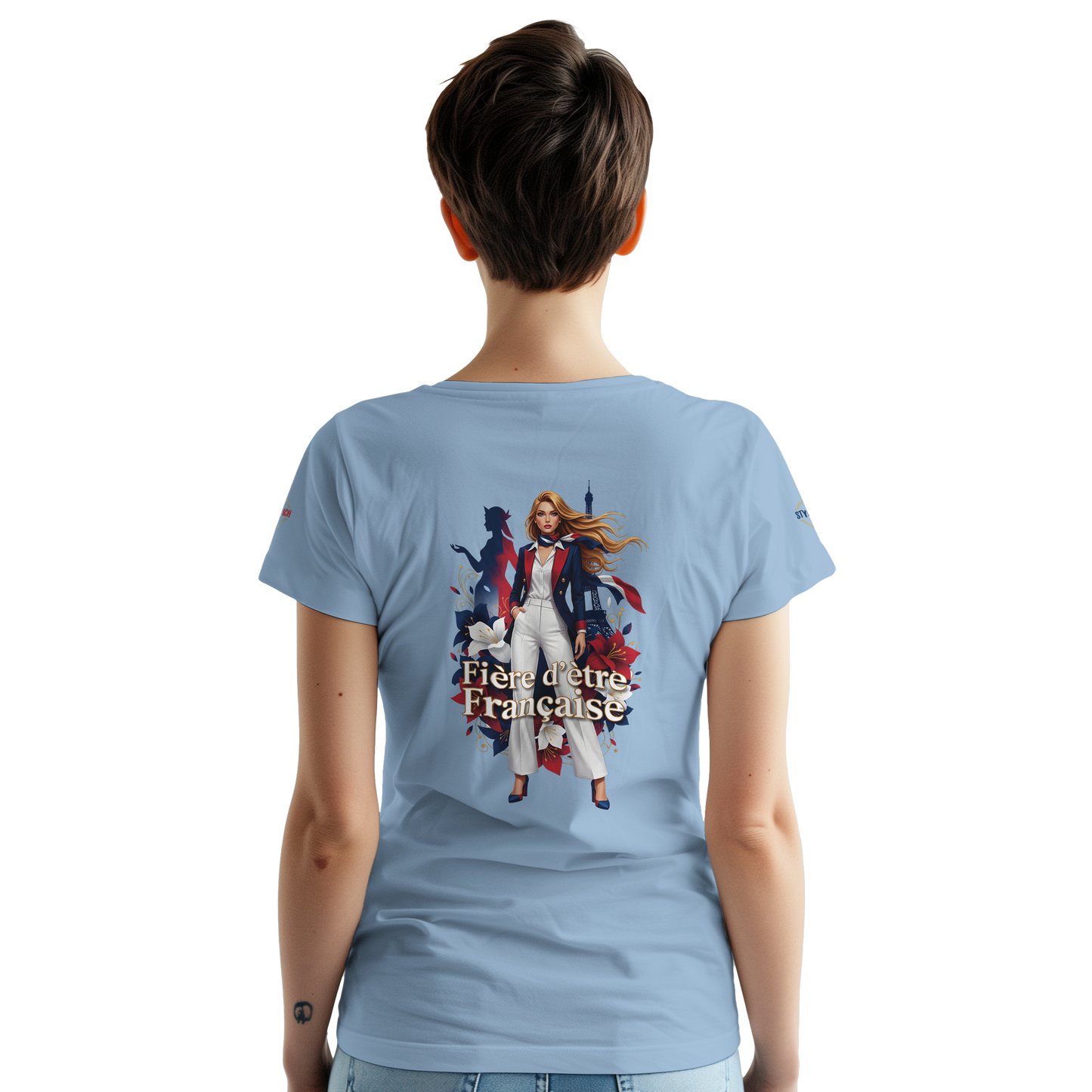 T-Shirt Femme Fière d'Être Française – Coton Premium
