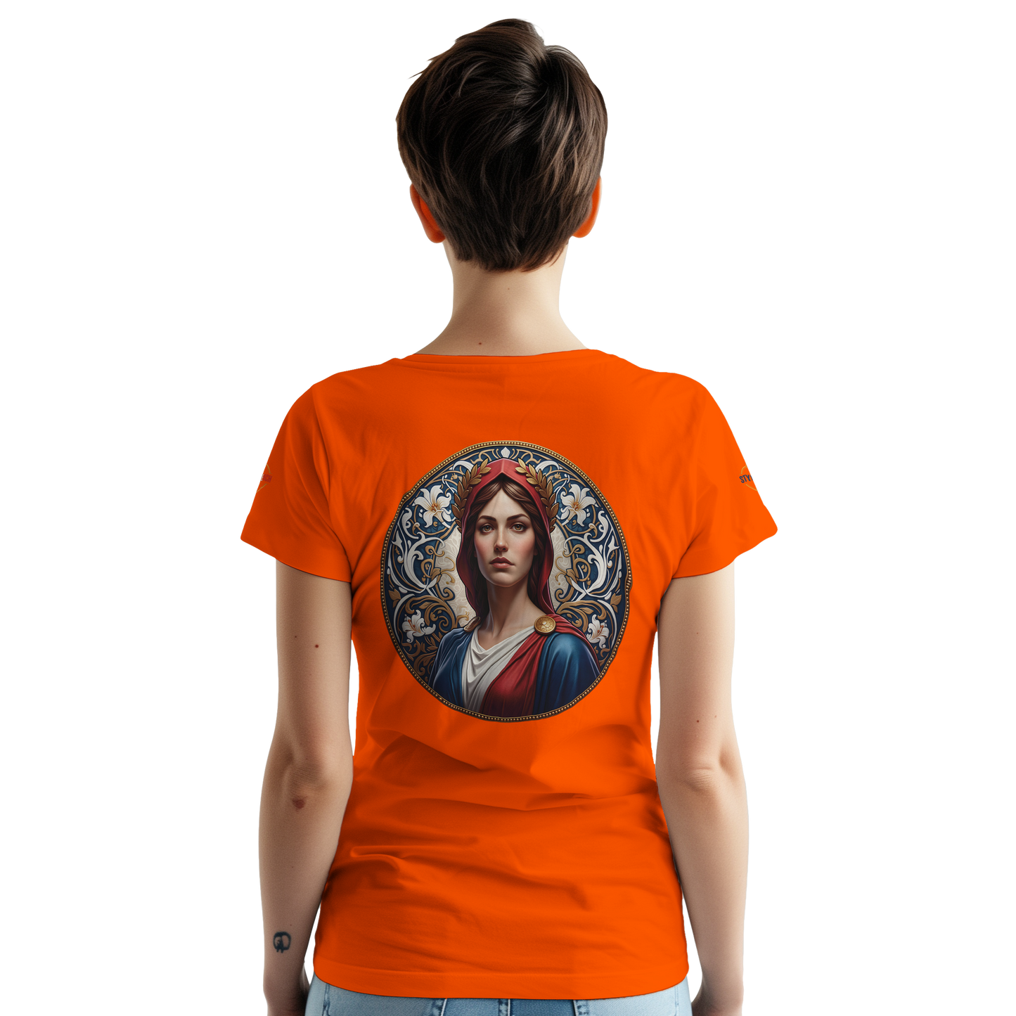 T-shirt Femme Marianne – Coton Épais Coupe Classique