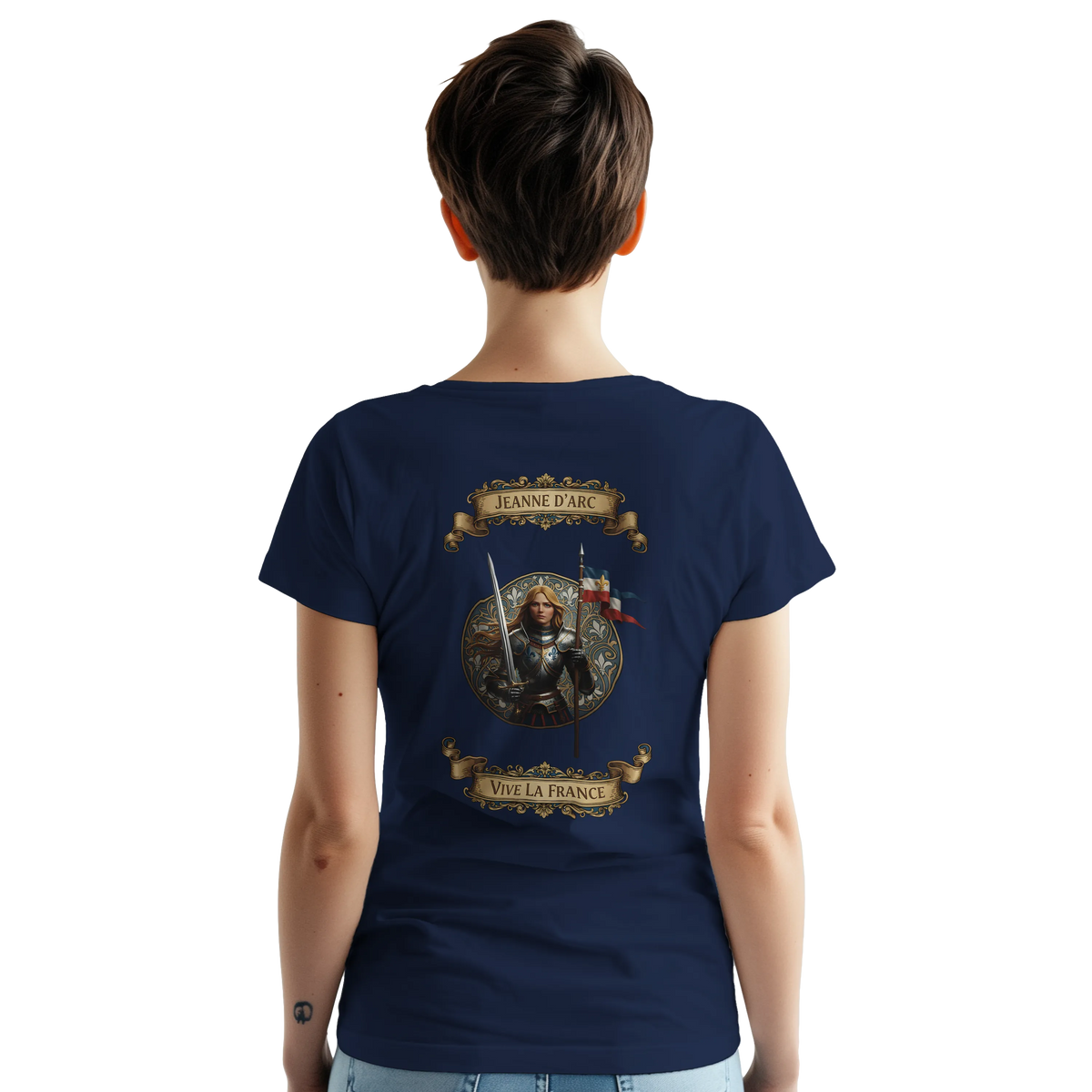 T-shirt Femme Jeanne d'Arc - Symbole Iconique en Coton Premium