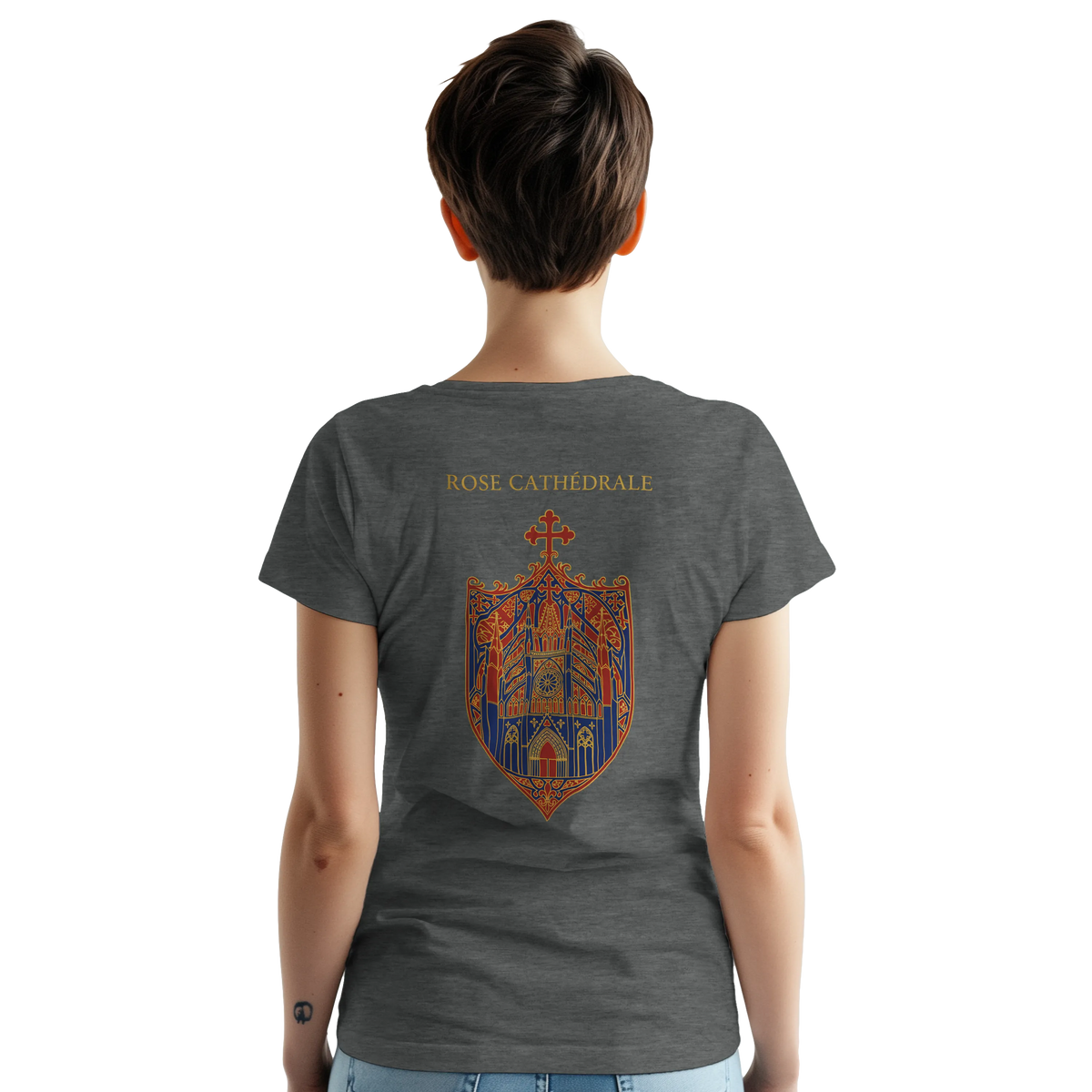 T-Shirt Femme Rose Cathédrale | Gildan 5000 Coton Épais