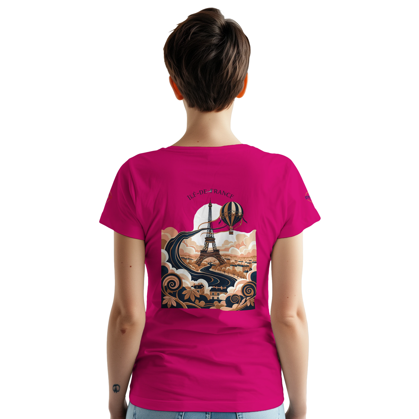 T-shirt Unisexe Île-de-France – Coton Épais à Coupe Classique