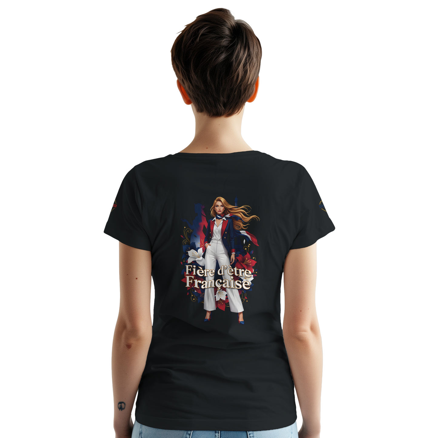 T-Shirt Femme Fière d'Être Française – Coton Premium