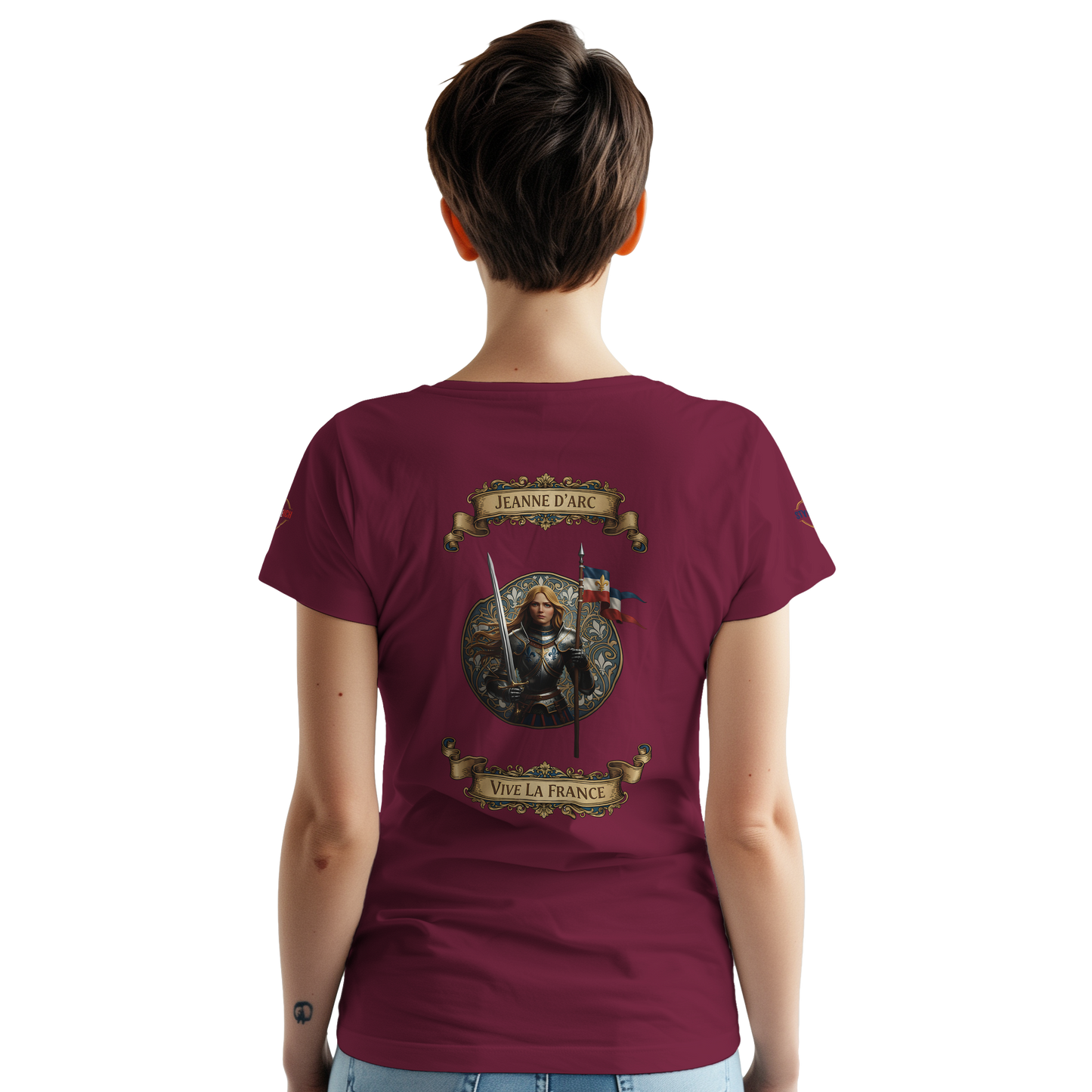 T-shirt Femme Jeanne d'Arc - Symbole Iconique en Coton Premium