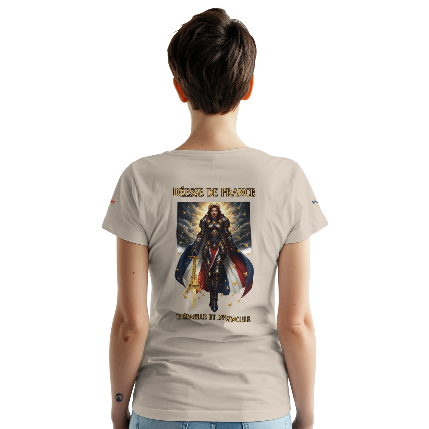 T-shirt Femme Déesse de France - Coton Épais à Coupe Classique