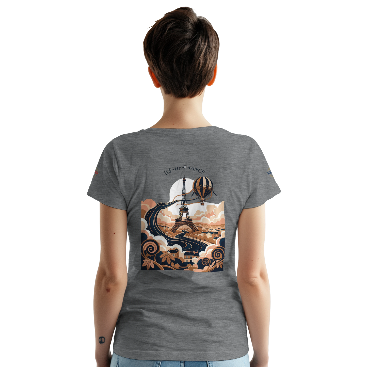 T-shirt Unisexe Île-de-France – Coton Épais à Coupe Classique