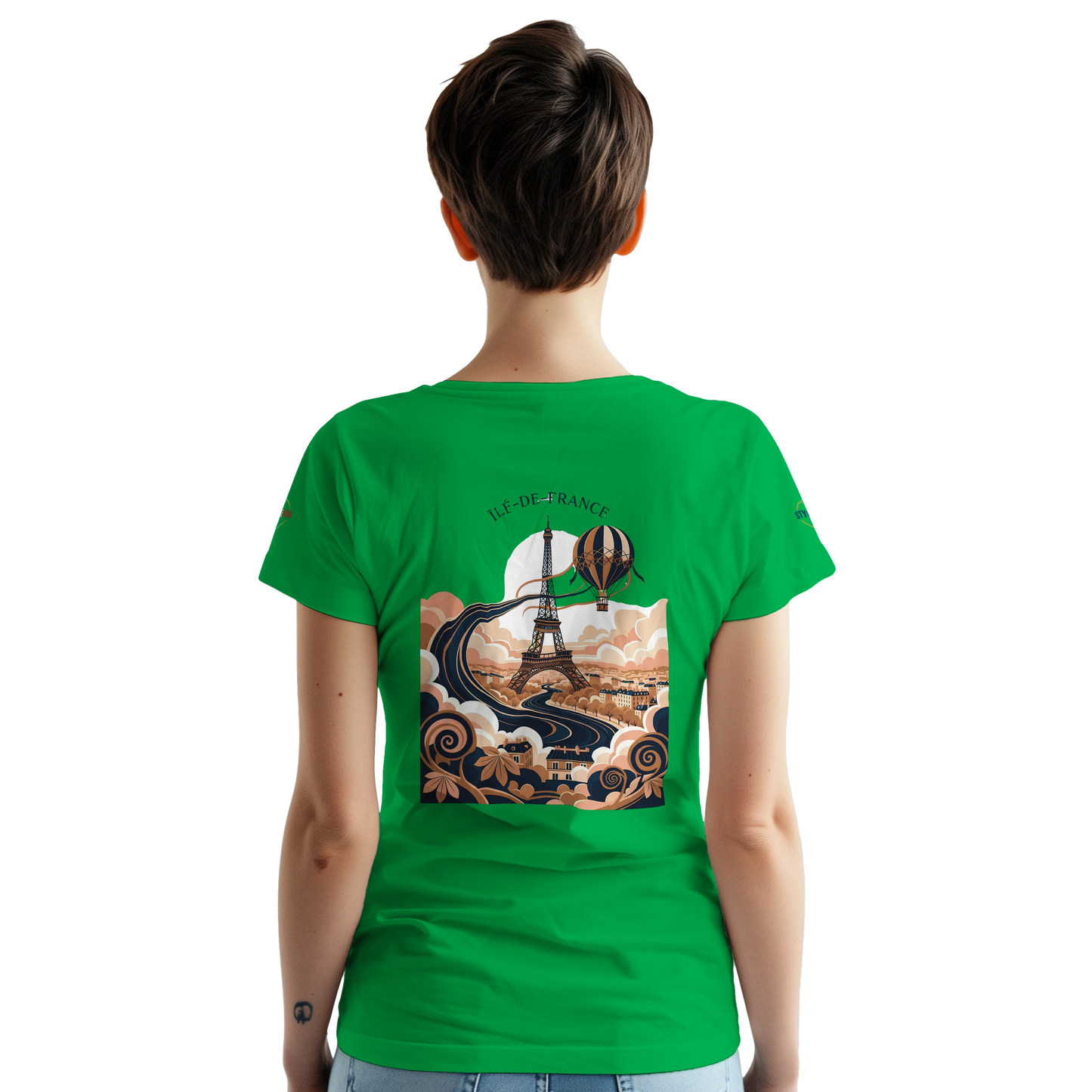 T-shirt Unisexe Île-de-France – Coton Épais à Coupe Classique