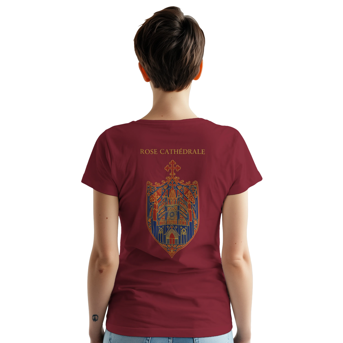 T-Shirt Femme Rose Cathédrale | Gildan 5000 Coton Épais