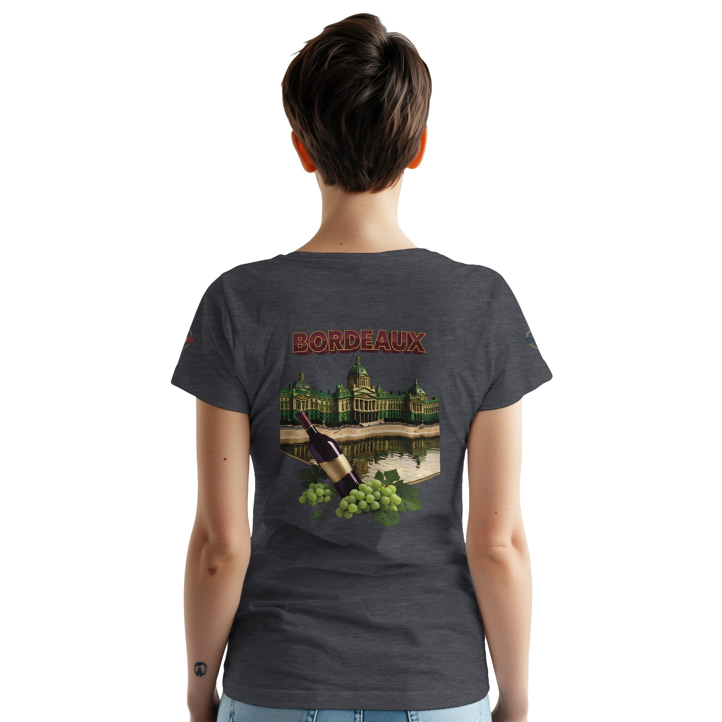 T-shirt Unisexe Bordeaux Ville de France – Coton Épais Premium