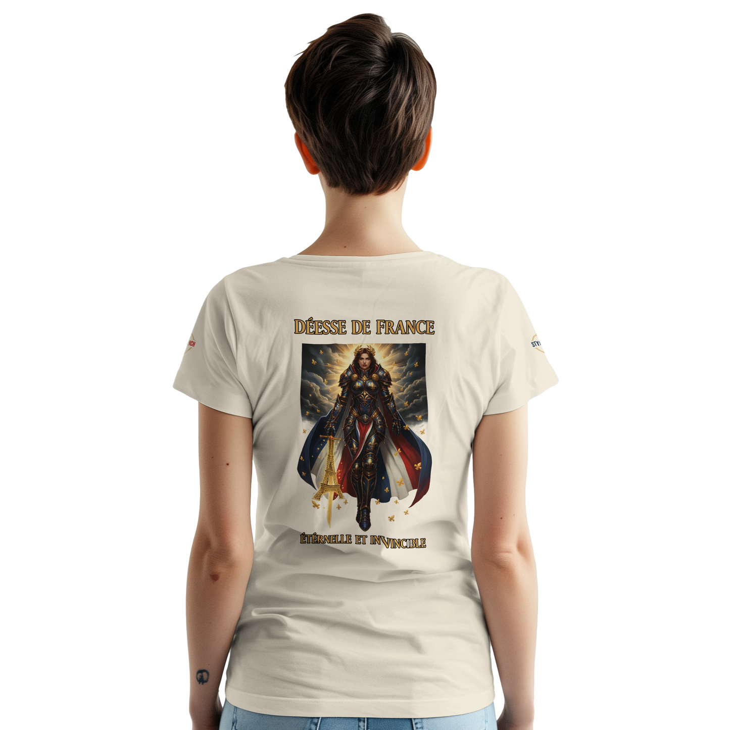 T-shirt Femme Déesse de France - Coton Épais à Coupe Classique