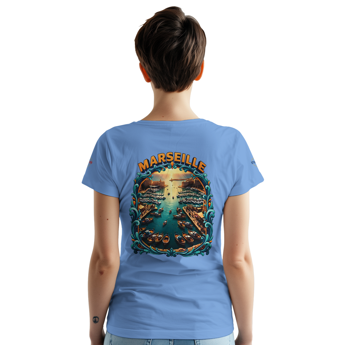 T-shirt Unisexe Marseille – Coton Épais à Coupe Classique