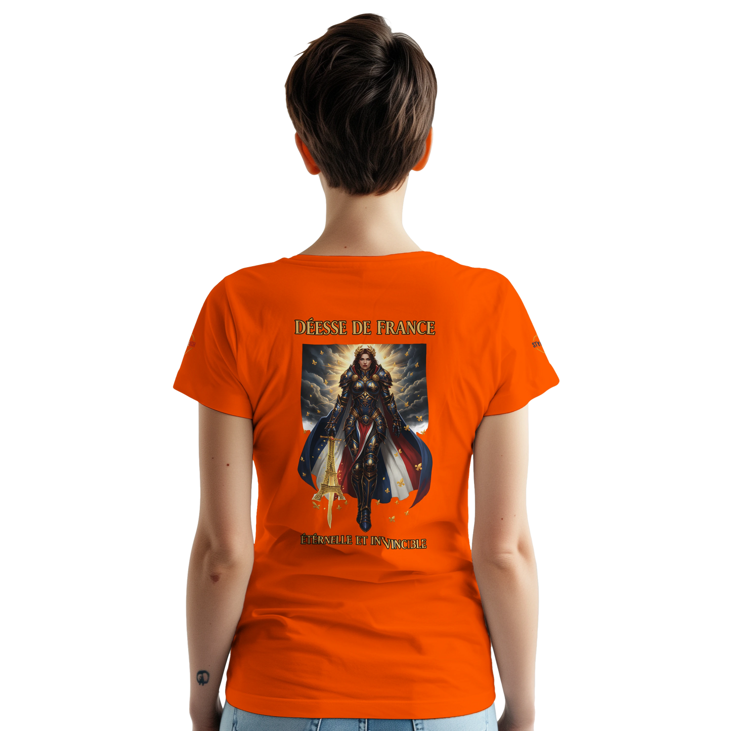 T-shirt Femme Déesse de France - Coton Épais à Coupe Classique