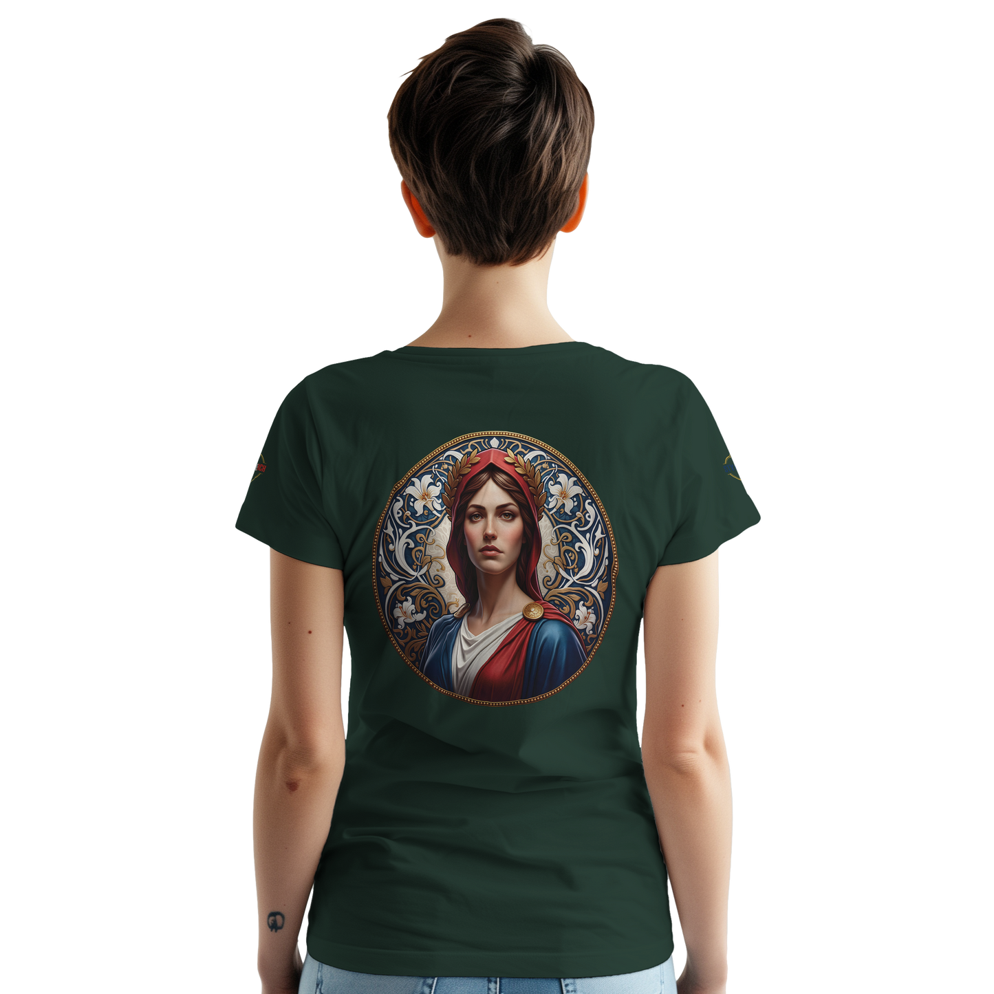 T-shirt Femme Marianne – Coton Épais Coupe Classique
