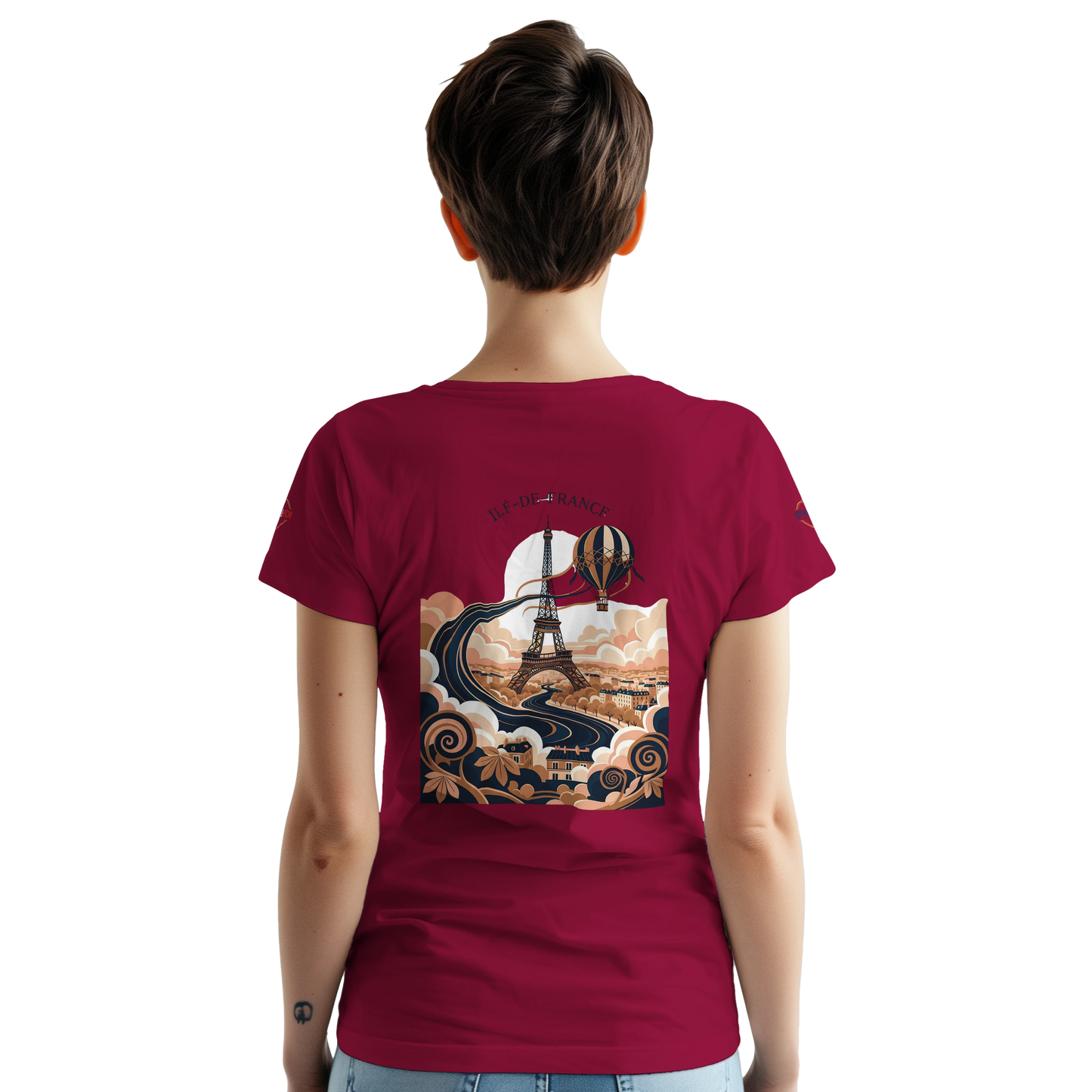 T-shirt Unisexe Île-de-France – Coton Épais à Coupe Classique