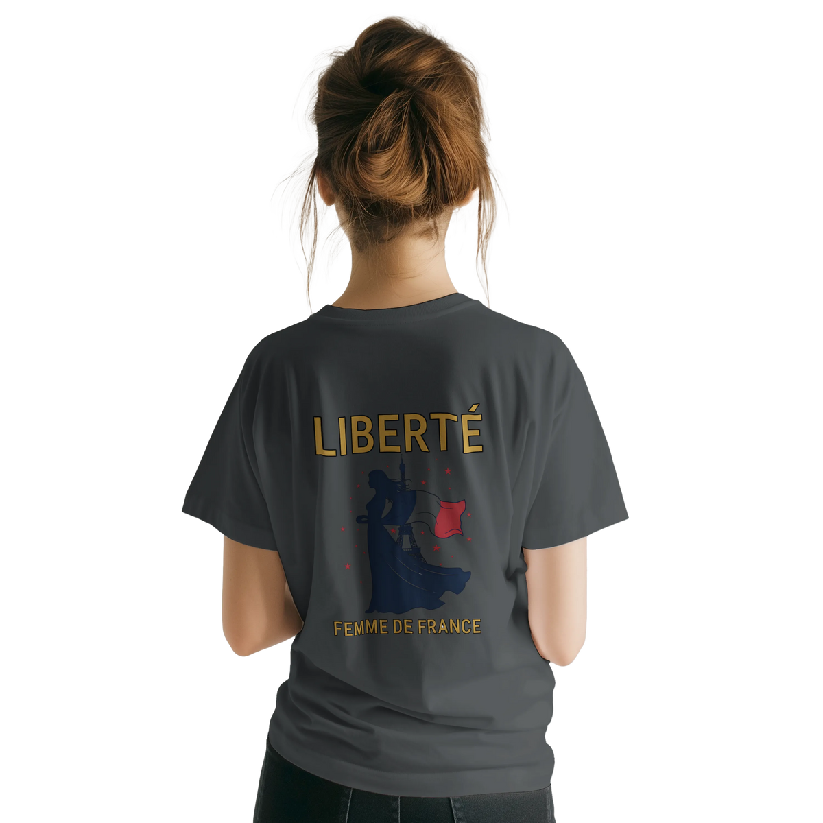 T-shirt Femme Liberté Classique – Col Ras du Cou Gildan 64000
