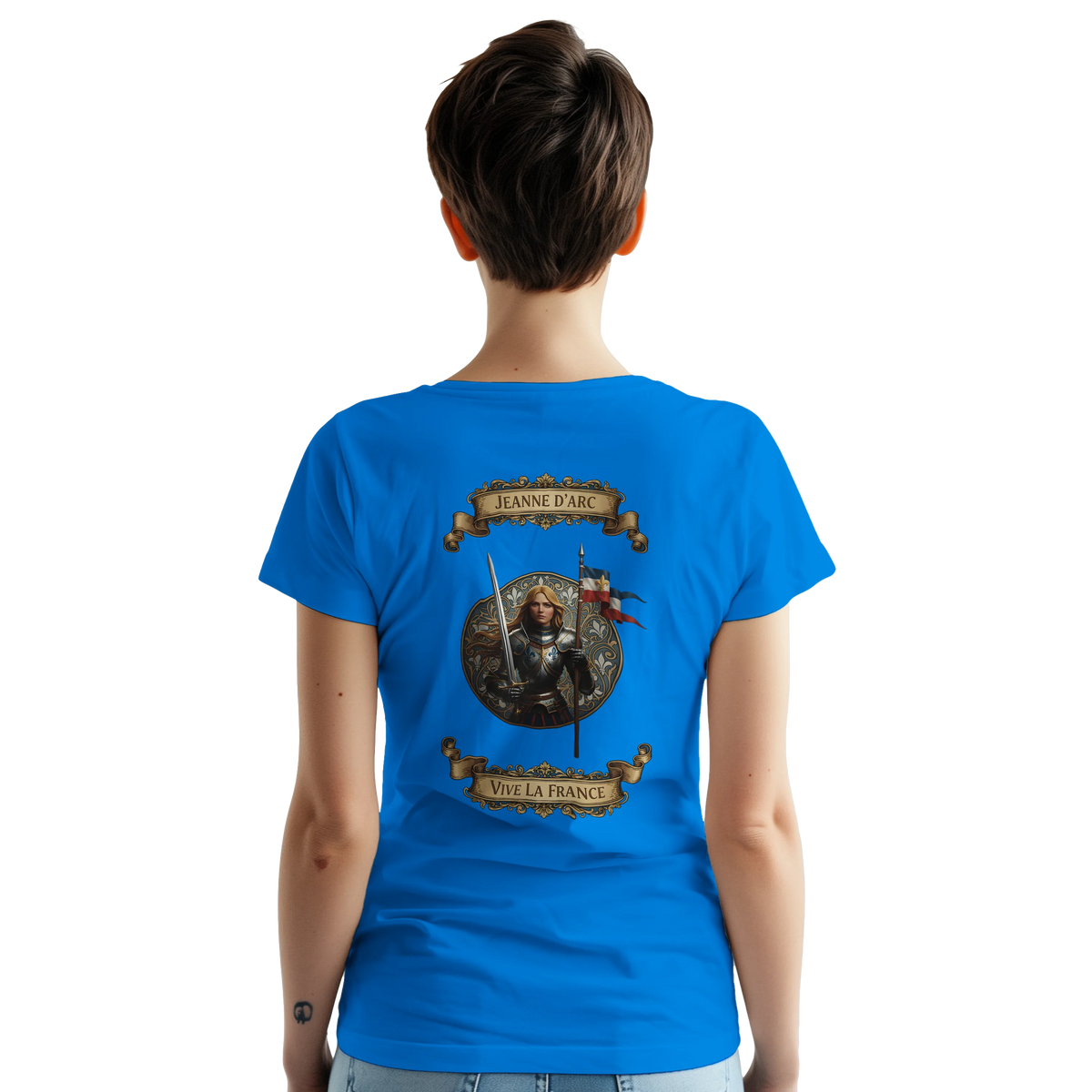 T-shirt Femme Jeanne d'Arc - Symbole Iconique en Coton Premium