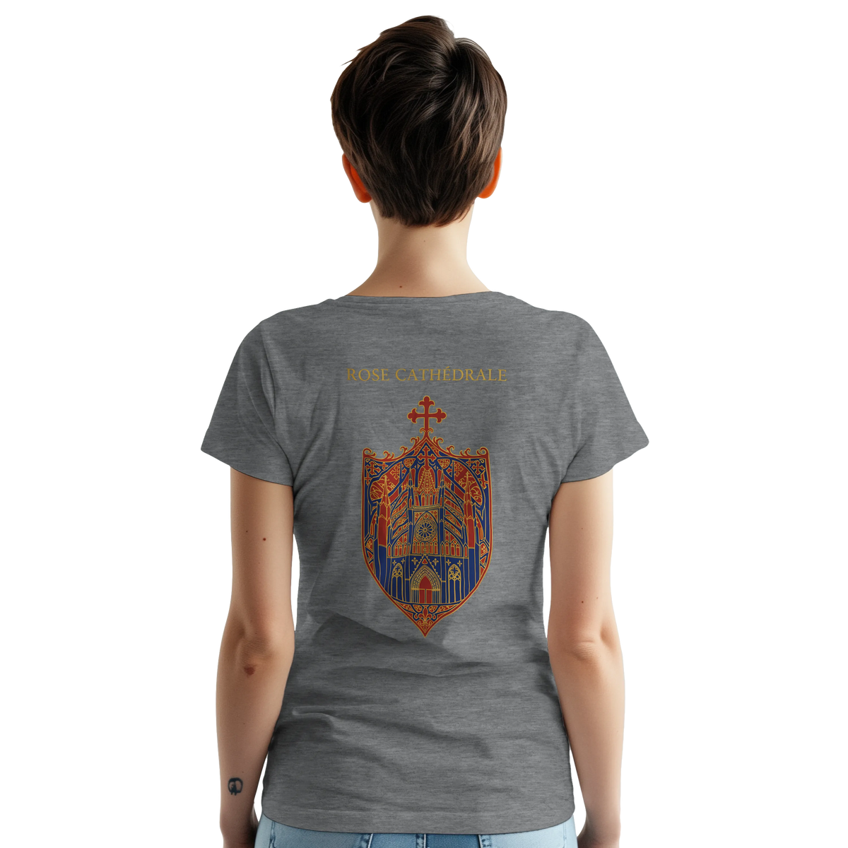 T-Shirt Femme Rose Cathédrale | Gildan 5000 Coton Épais