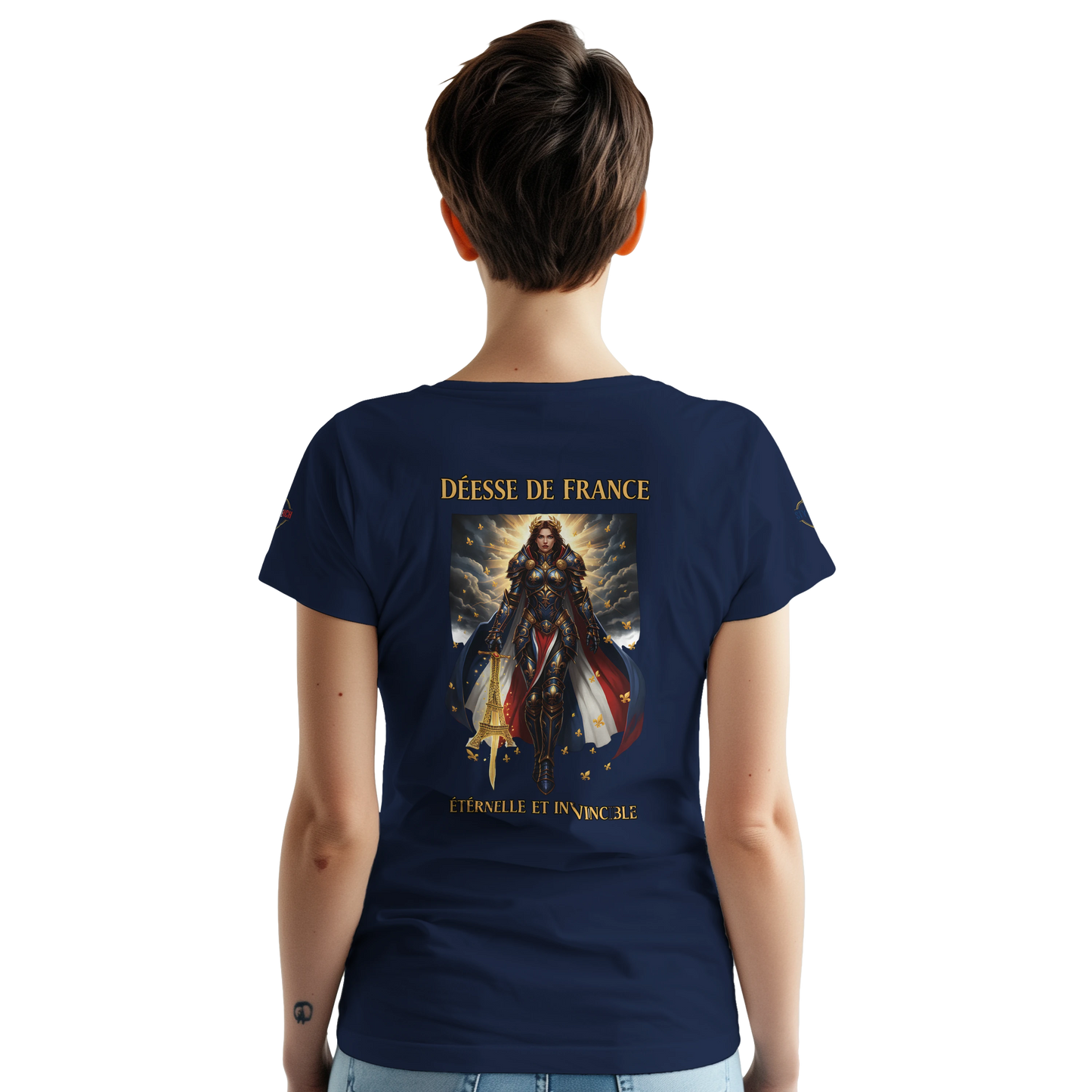 T-shirt Femme Déesse de France - Coton Épais à Coupe Classique