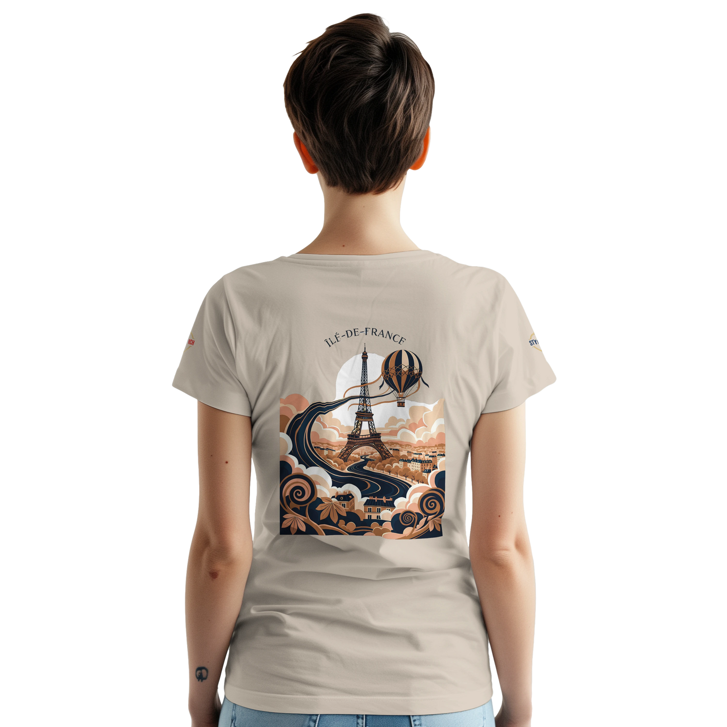 T-shirt Unisexe Île-de-France – Coton Épais à Coupe Classique