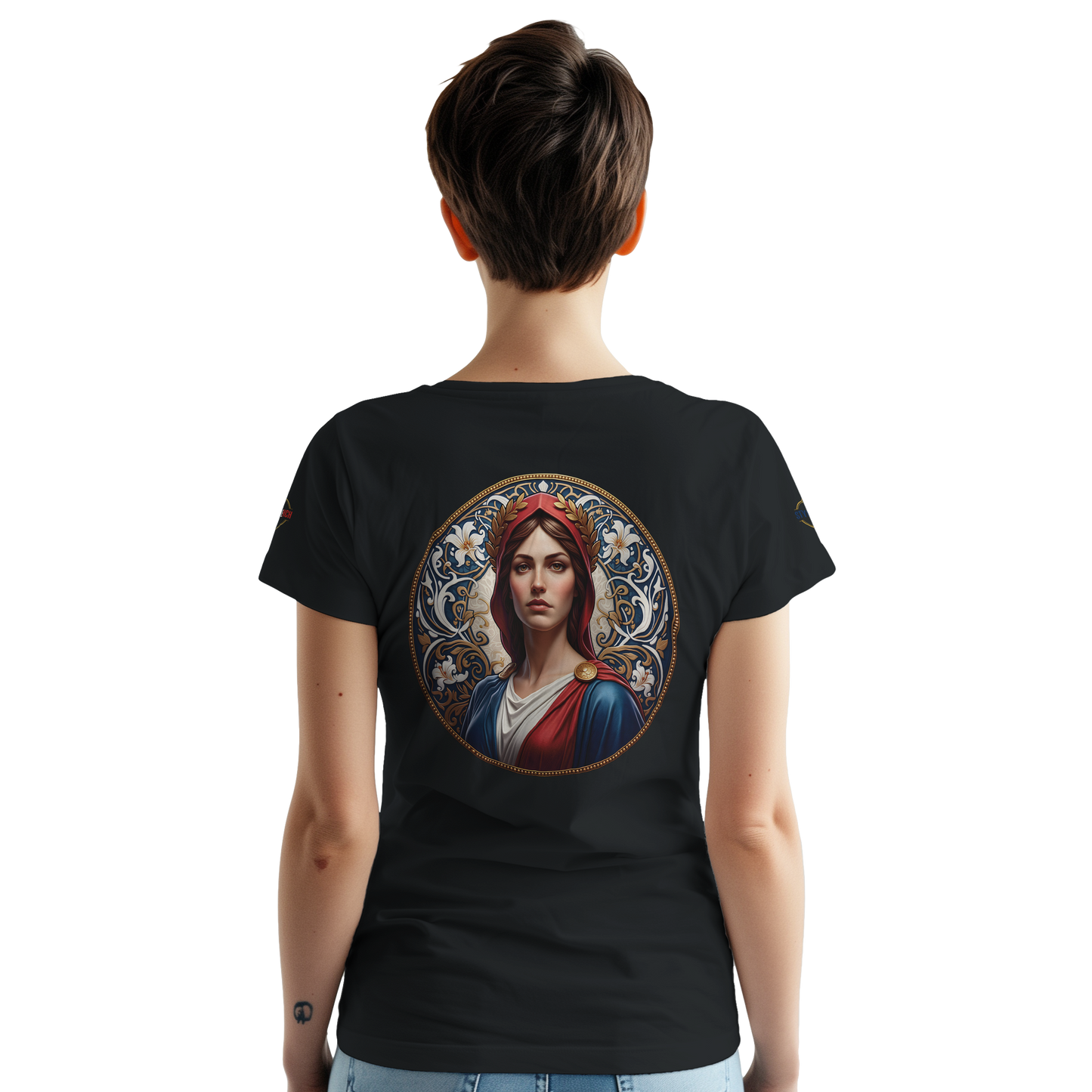 T-shirt Femme Marianne – Coton Épais Coupe Classique