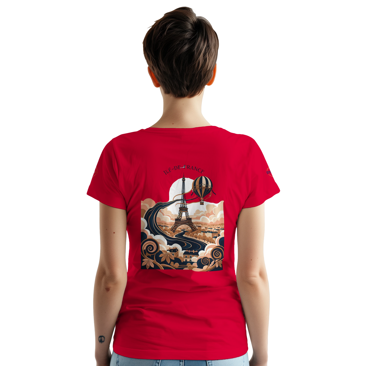 T-shirt Unisexe Île-de-France – Coton Épais à Coupe Classique