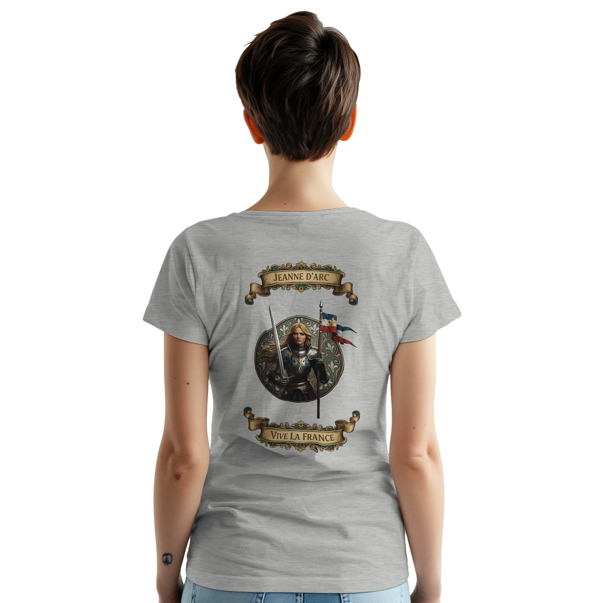 T-shirt Femme Jeanne d'Arc - Symbole Iconique en Coton Premium
