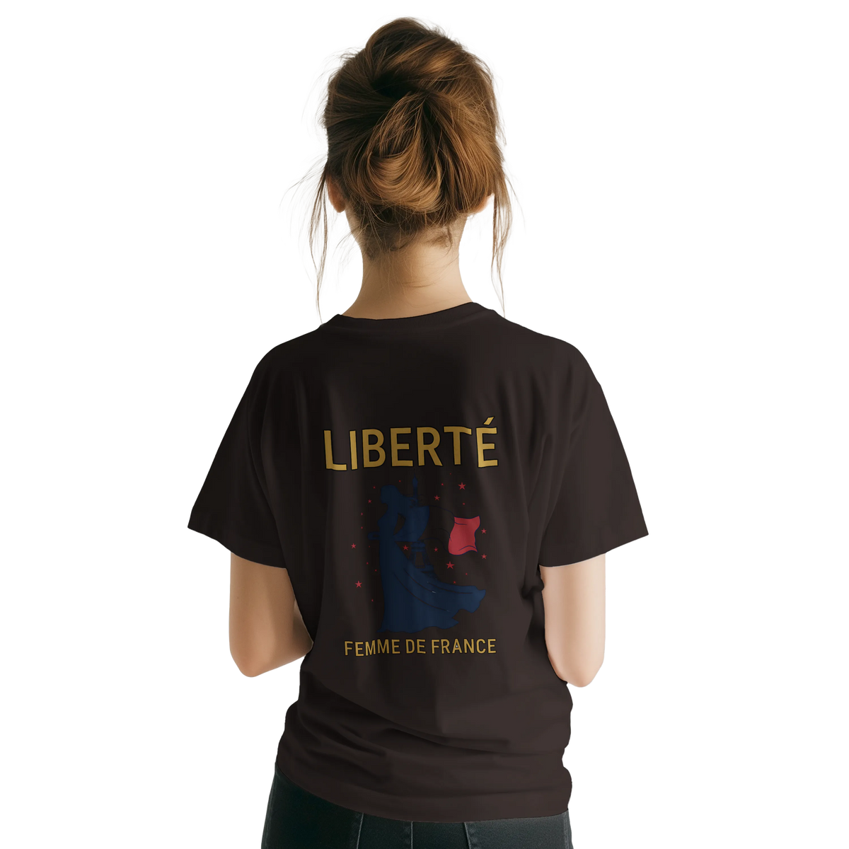 T-shirt Femme Liberté Classique – Col Ras du Cou Gildan 64000