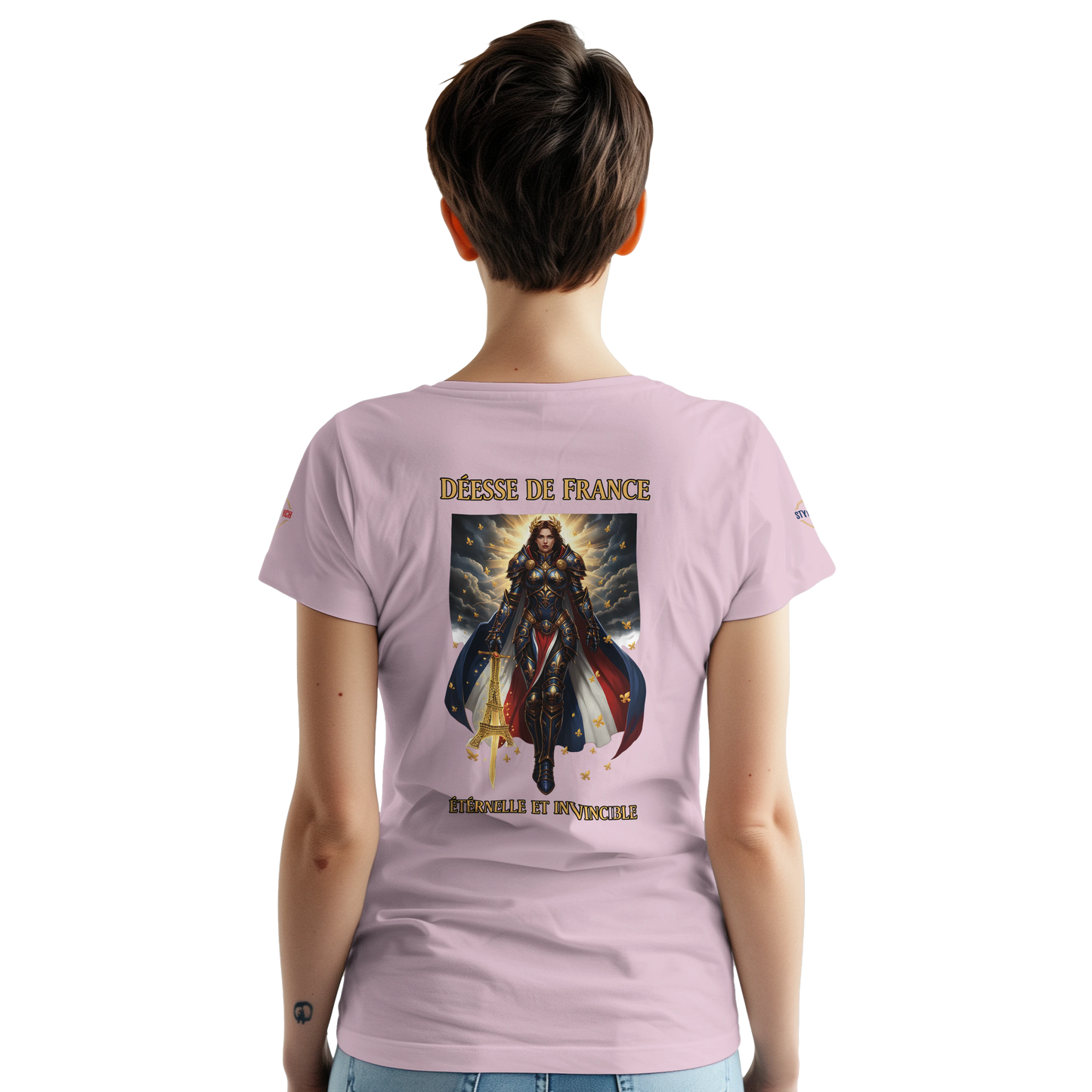 T-shirt Femme Déesse de France - Coton Épais à Coupe Classique
