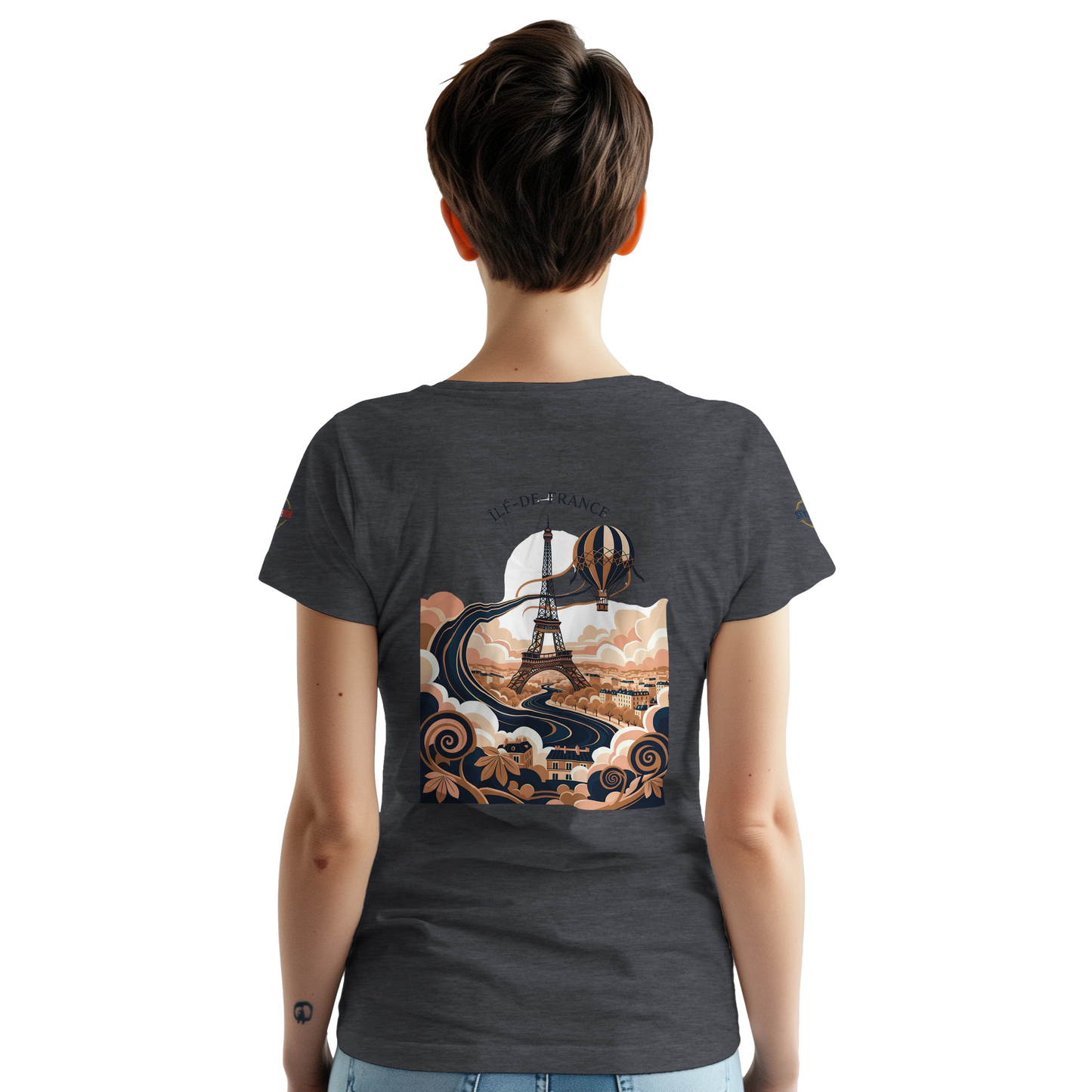 T-shirt Unisexe Île-de-France – Coton Épais à Coupe Classique