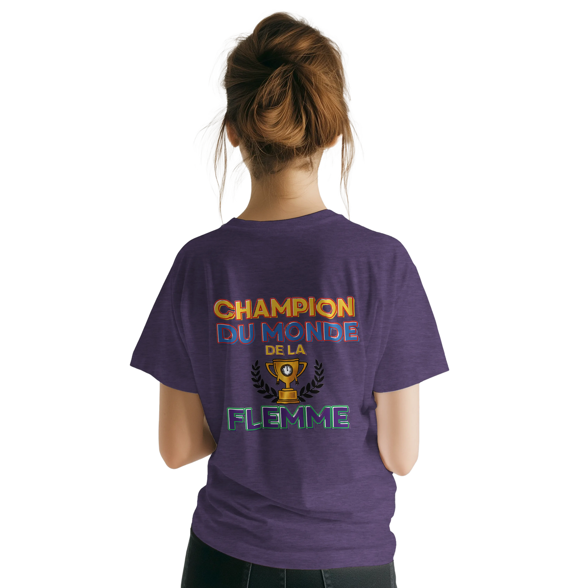 T-Shirt Homme - Champion du Monde de la Flemme - Confort Premium