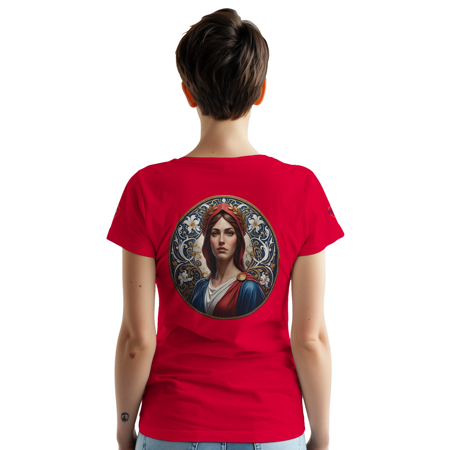 T-shirt Femme Marianne – Coton Épais Coupe Classique